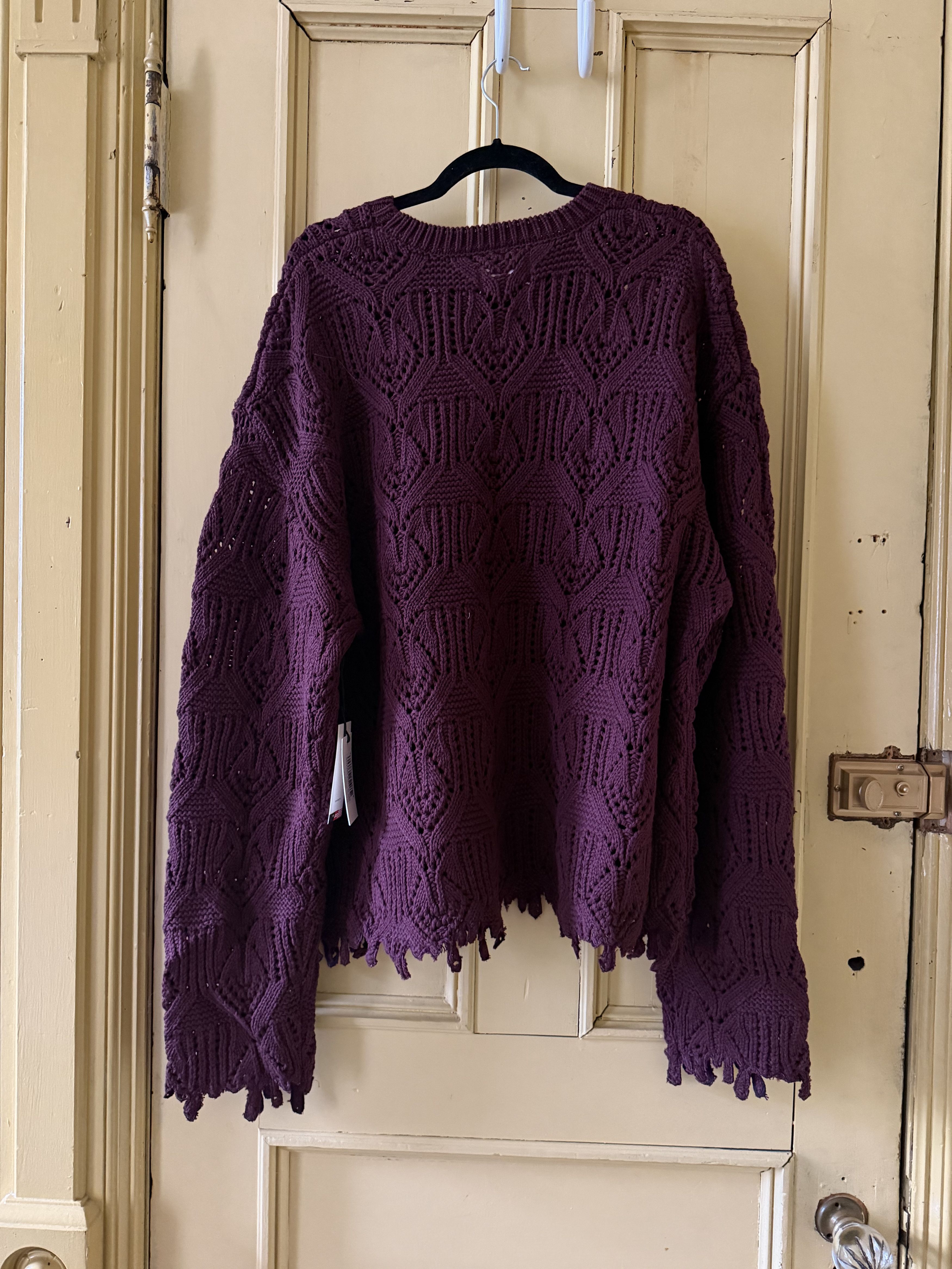 Honor the Gift Cable Sweater - Berry Size US XL / EU 56 / 4 - 3 Thumbnail