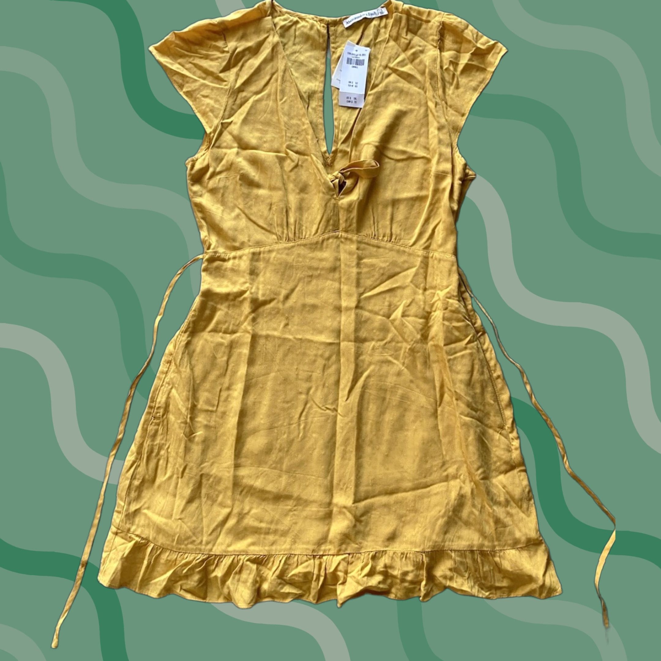Abercrombie & Fitch Abercrombie & Fitch Women's Yellow Sleeveless Dress Top S Dress Sleeveless Women Small/Yellow See Photos Size S / US 4 / IT 40 - 1 Thumbnail