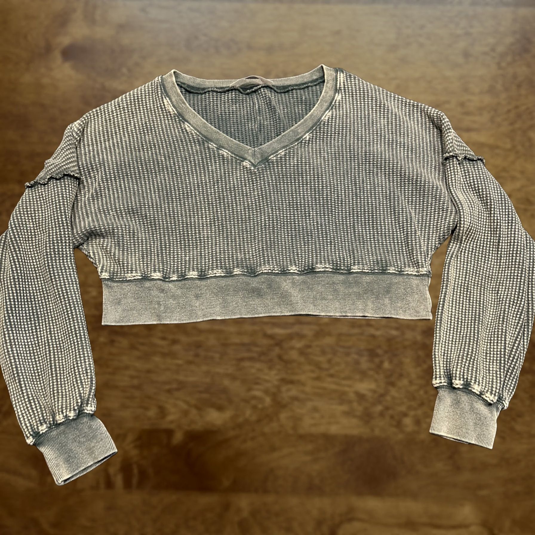 Vintage Altar'd State Sweater Womens Pullover Crew Neck Cotton Blend Knit Green S Regular Long Sleeve Classic Fall Spring Winter 21” 17” B7 Size S / US 4 / IT 40 - 1 Thumbnail
