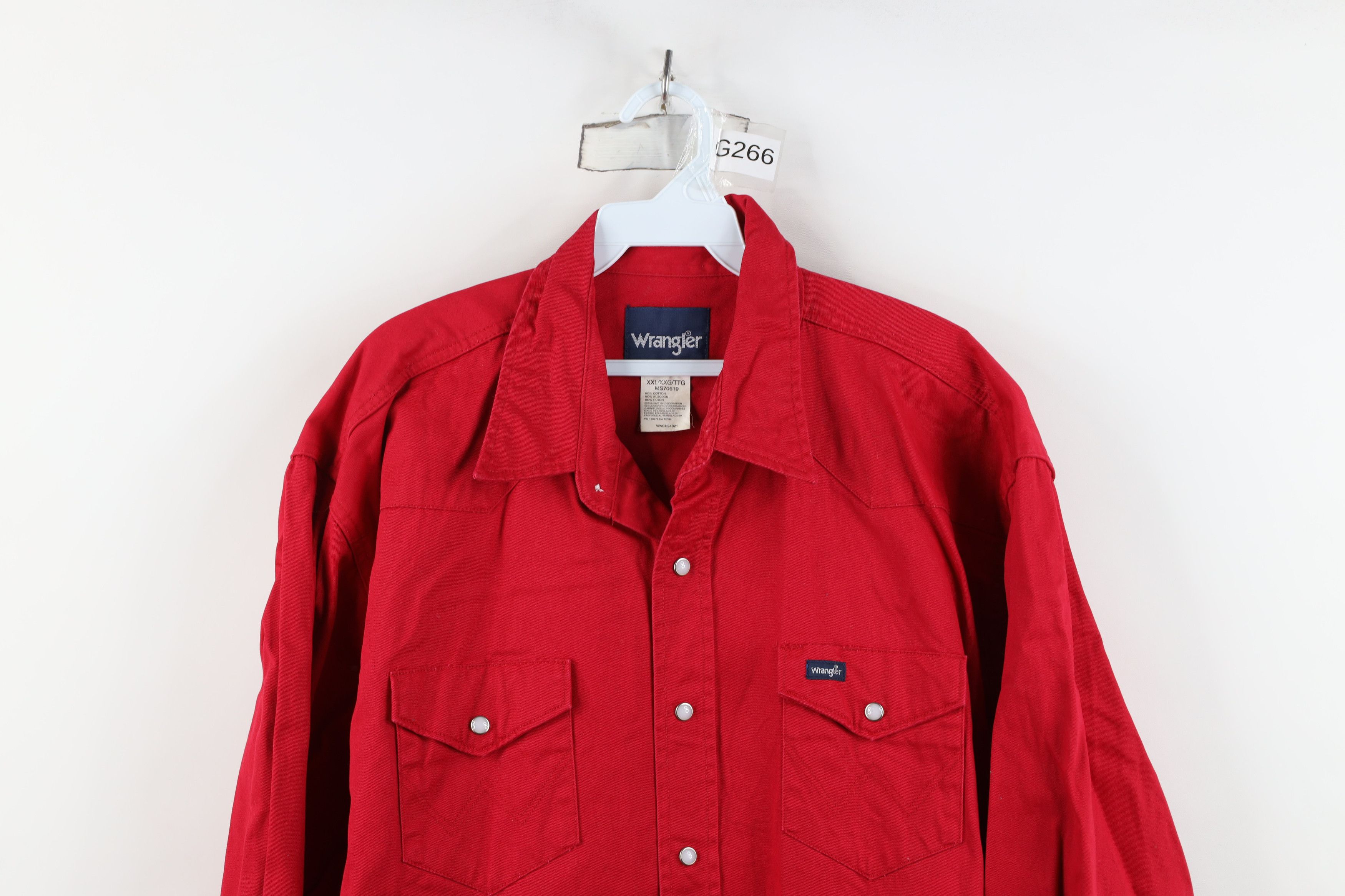 Wrangler Vintage 90s Wrangler Heavyweight Western Cowboy Button Shirt Size US XXL / EU 58 / 5 - 2 Thumbnail
