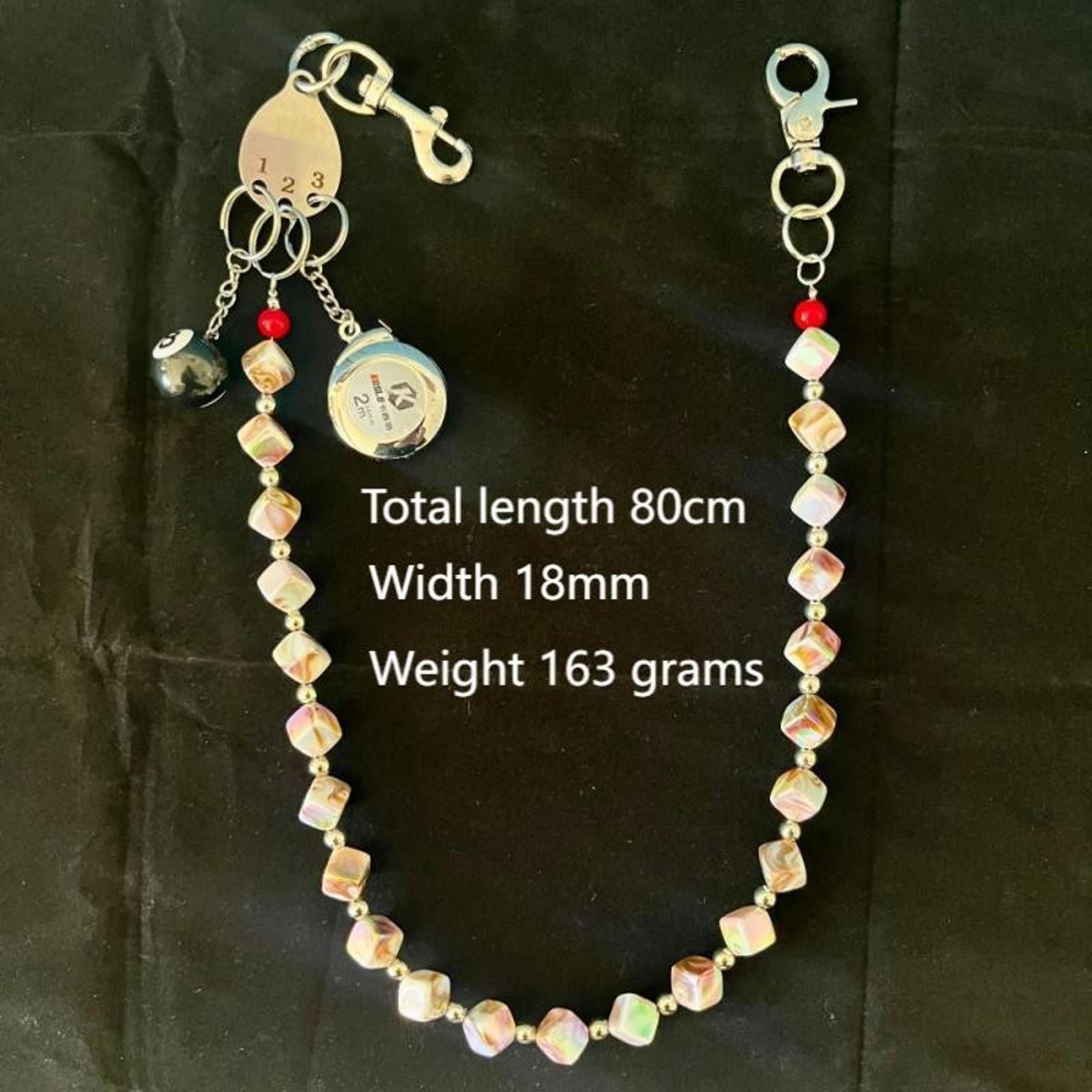 Vintage Lucky Beaded Gemstone Wallet Chain Size ONE SIZE - 4 Thumbnail