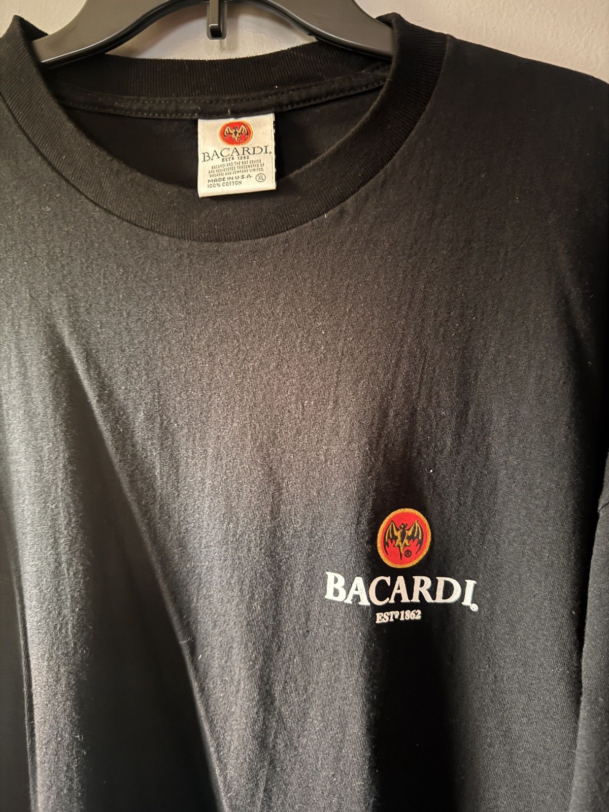 Bacardi Bacardi Vintage Black Tee Size US XL / EU 56 / 4 - 2 Thumbnail