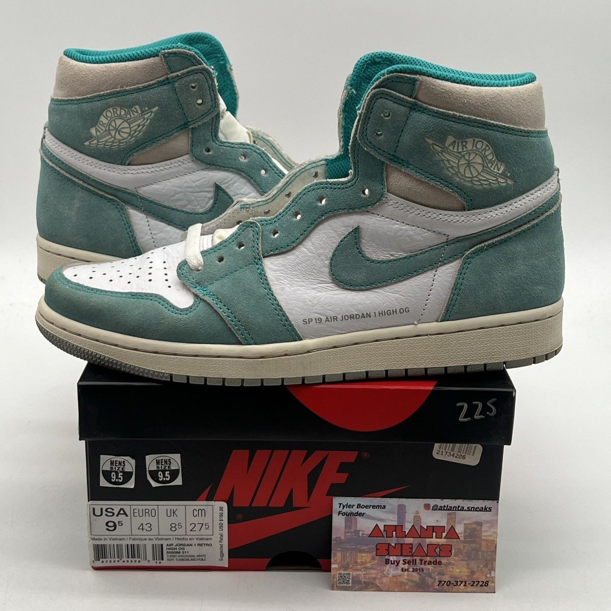 Nike Air Jordan 1 high turbo green Size US 9.5 / EU 42-43 - 1 Thumbnail