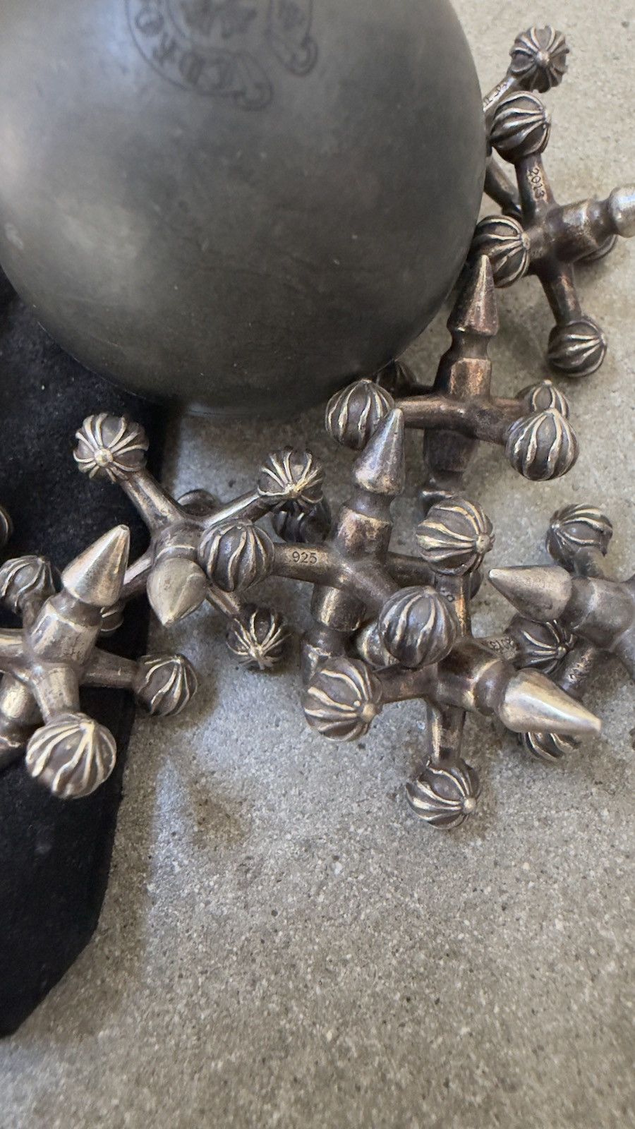 Chrome Hearts RARE!!!Chrome Hearts Silver Jacks Game Set Size ONE SIZE - 6 Thumbnail