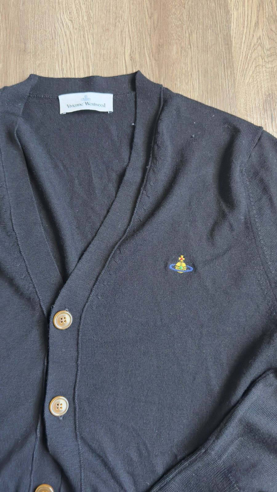 Designer × Vivienne Westwood Black Buttoned Cardigan Size US M / EU 48-50 / 2 - 2 Thumbnail