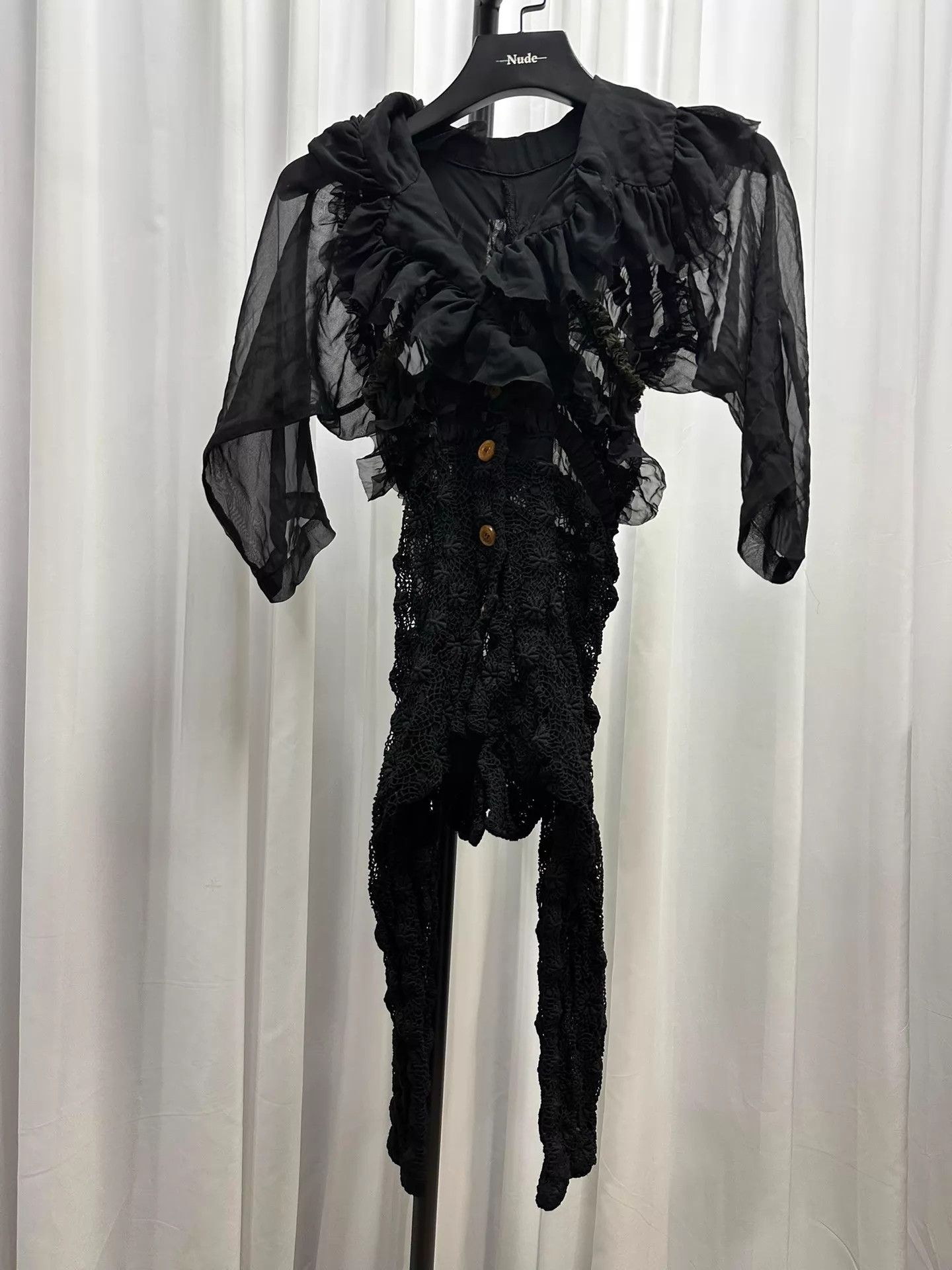 Comme des Garcons Comme des Garcons 2005aw GhostBride Black Lace 2-Way S Size S / US 4 / IT 40 - 6 Thumbnail