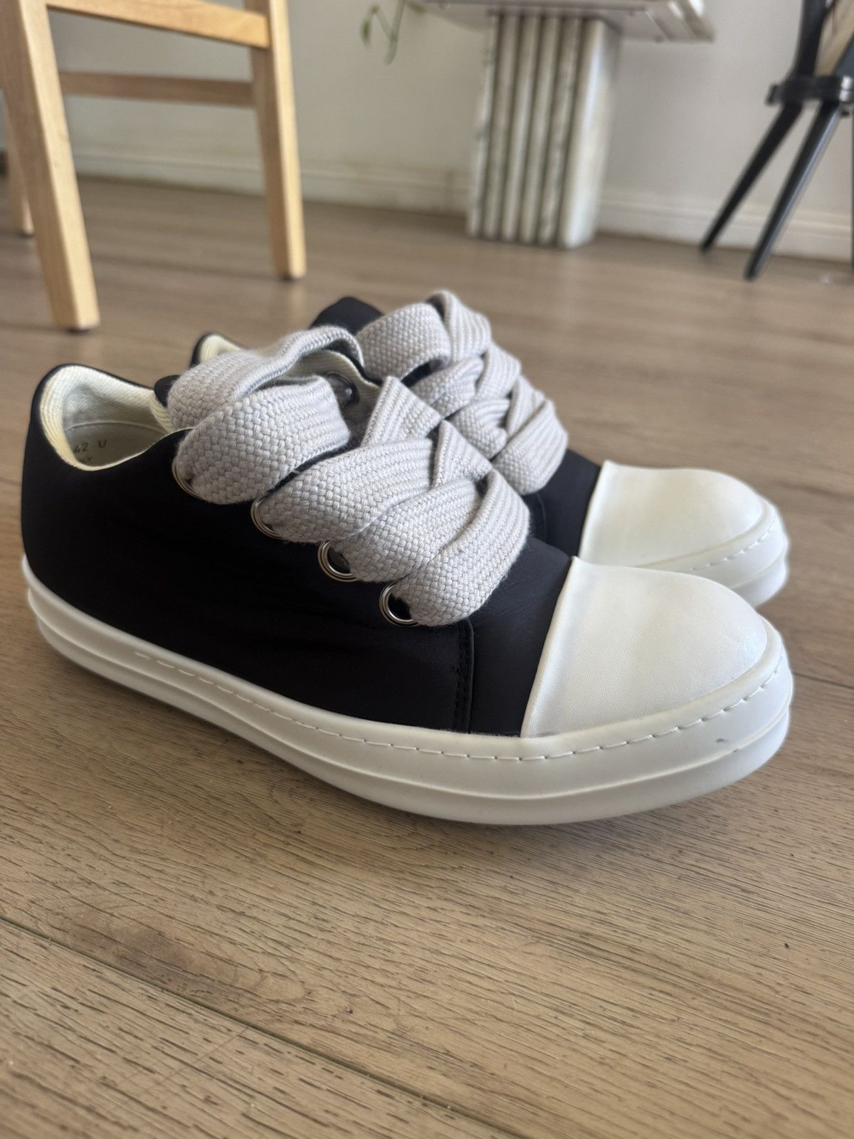 Rick Owens Rick Owens Jumbo Laces Ramones Black Low Top Sneakers