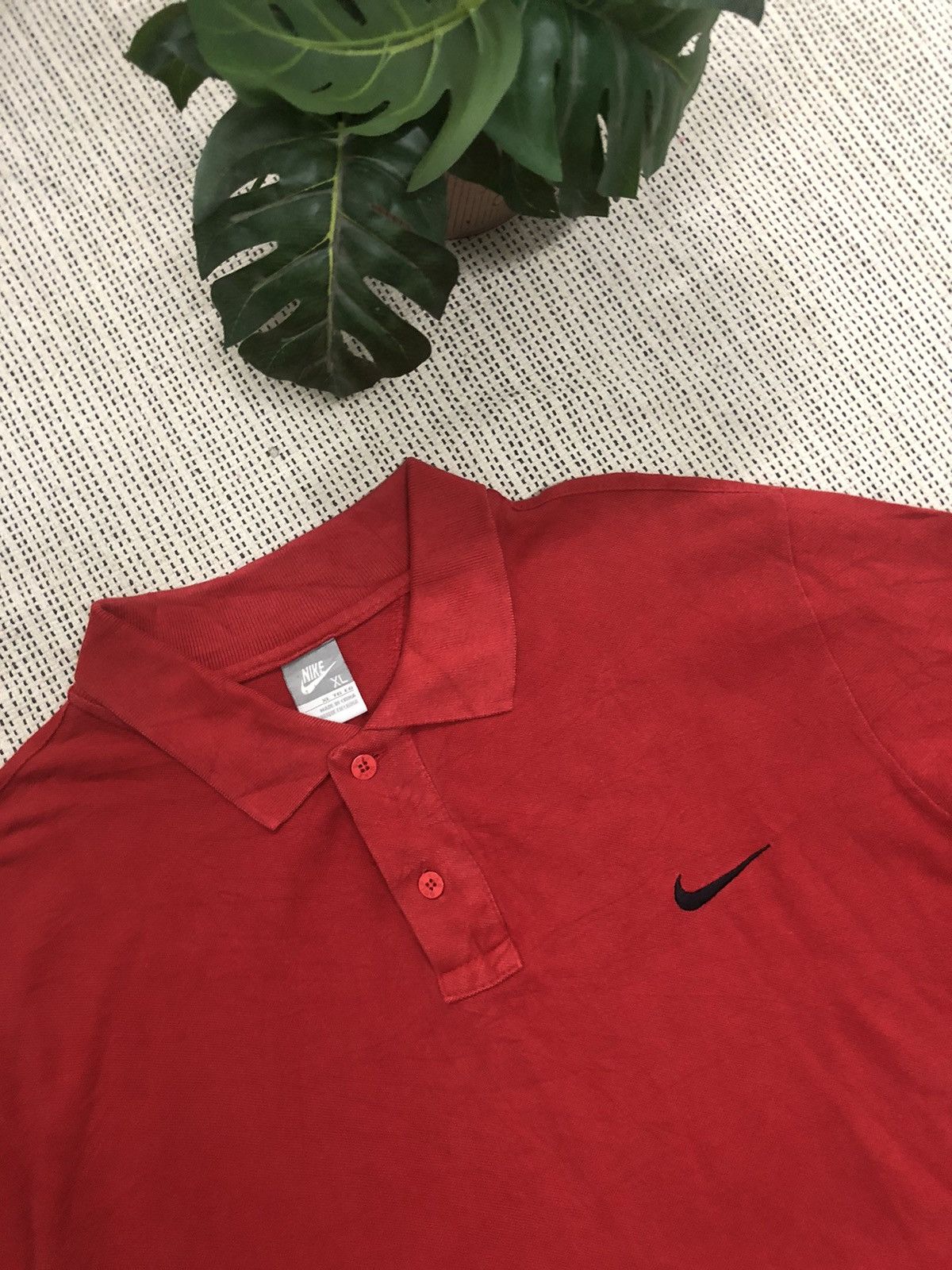 Nike × Vintage Vintage y2k Nike Swoosh red long sleeve Size US XL / EU 56 / 4 - 1 Thumbnail