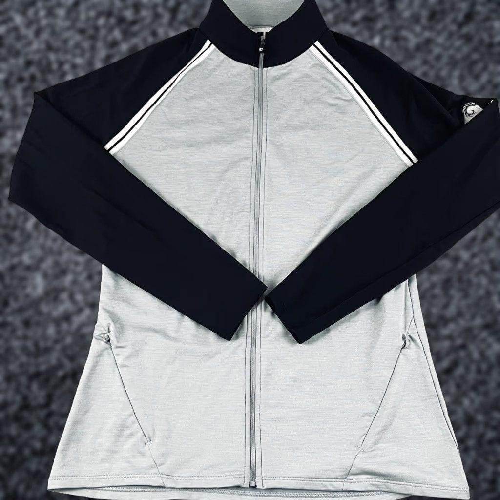 Footjoy FootJoy Shirt Womens Small FootJoy Full Zip Long Sleeve Golf Gray Black Multicolor 90s Classic Sports Womens F76 Size S / US 4 / IT 40 - 1 Thumbnail