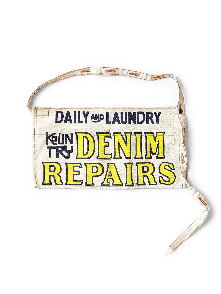 Kapital Kapital 14oz white denim advertising apron DENIM REPAIRS Size ONE SIZE - 2 Thumbnail