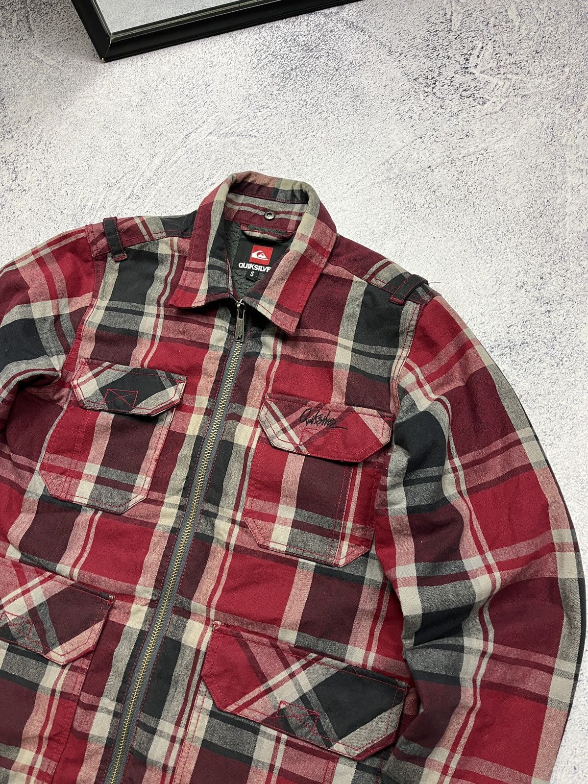 Quicksilver Vintage Quicksilver Surf Zipper Plaid Jacket Rare Hype Y2k Size US S / EU 44-46 / 1 - 5 Thumbnail