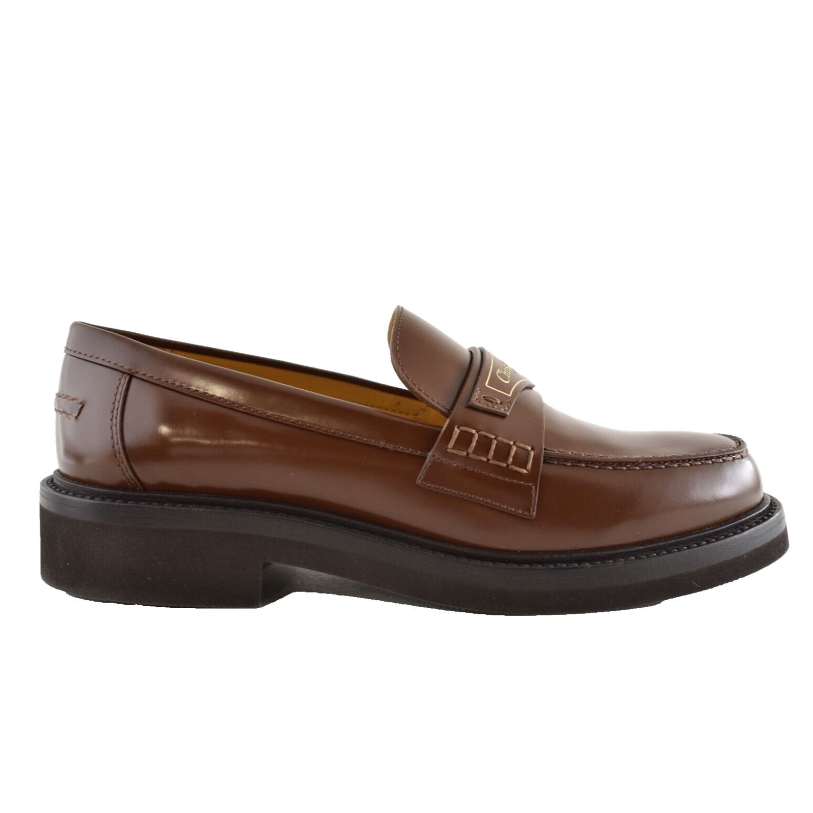 Dior Dior Boy Amber Brown Brushed Calfskin Leather Gold Logo Size US 9 / IT 39 - 1 Thumbnail