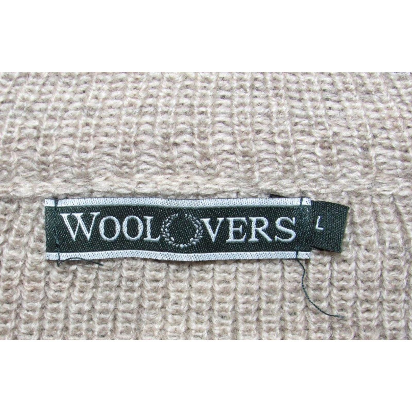 Vintage WOOLOVERS Mens Oatmeal British Wool Ribber 1/4 Zip Fisherman Sweater Large L Woolovers Pullover Sweater Mens Size US L / EU 52-54 / 3 - 3 Thumbnail