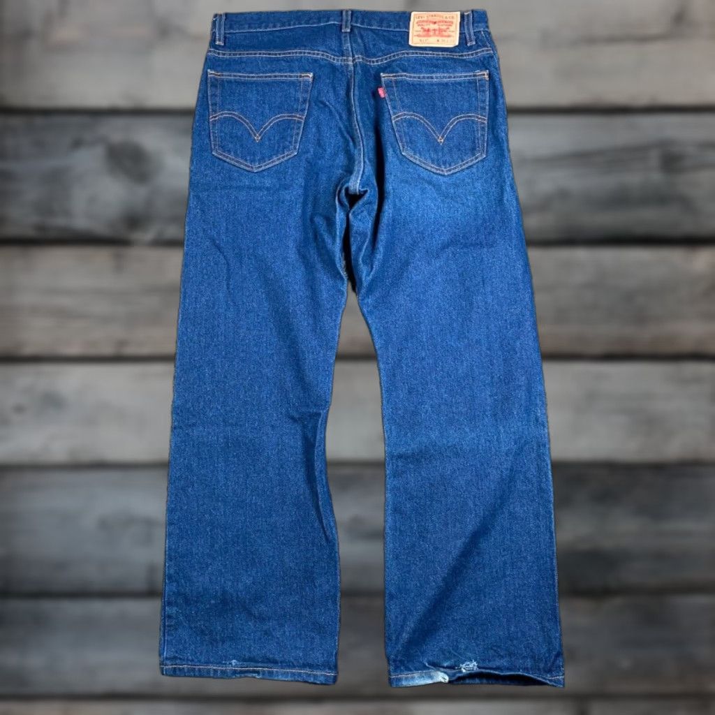 Levi's VINTAGE Levi's Jeans Bootcut Men 36 x 29 Blue Denim 517 Distressed? No Distress Grunge Retro Classic 90s-2000s Mens Jeans Size US 36 / EU 52 - 1 Thumbnail