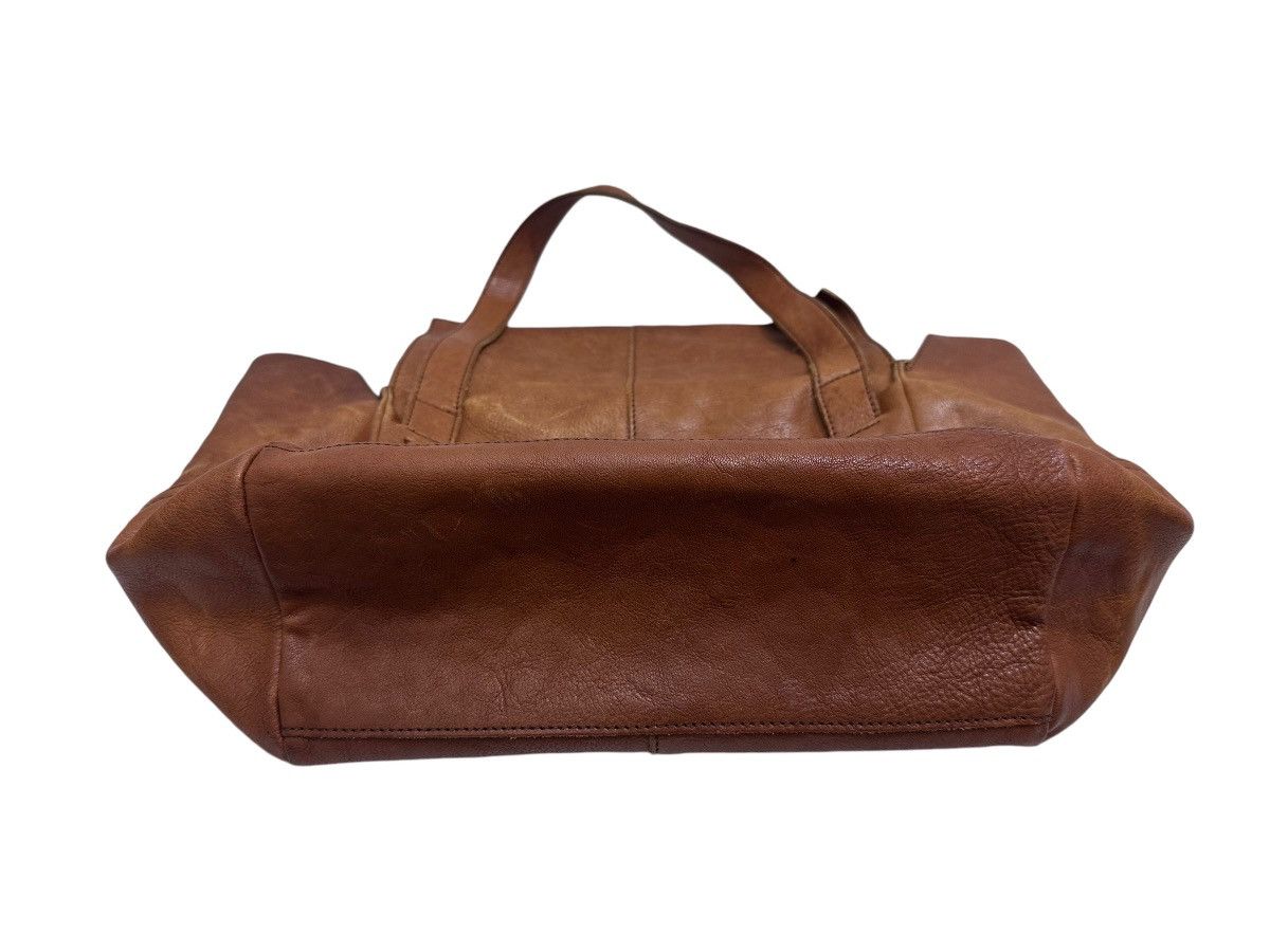Issey Miyake Vintage Issey Miyake Plantation Leather Patina Handbag Size ONE SIZE - 7 Thumbnail