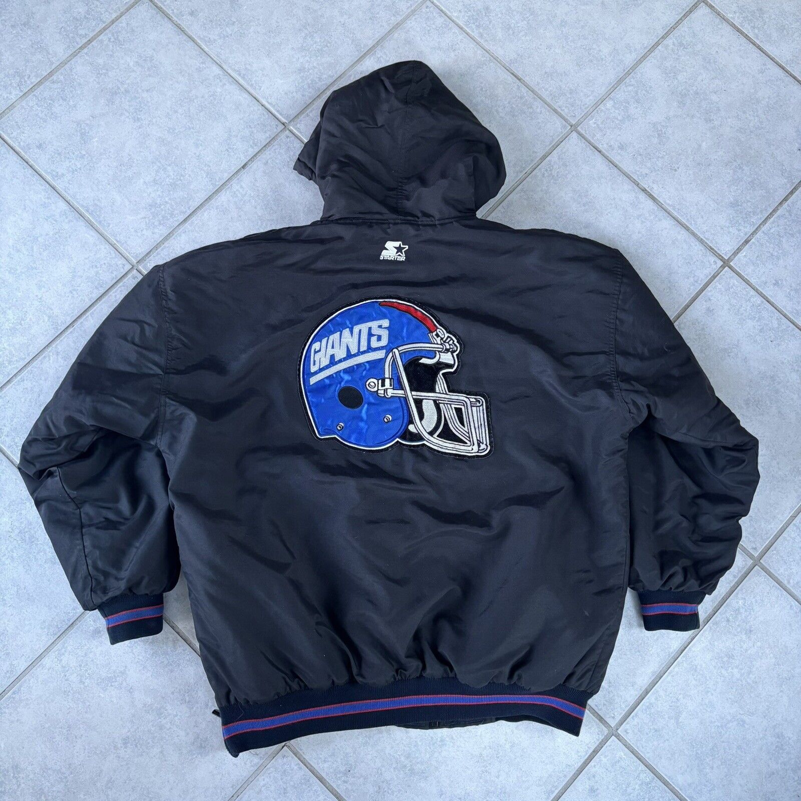 Starter 90s Starter New York Giants Embroidered Black Zip Jacket XL Size US XL / EU 56 / 4 - 2 Thumbnail