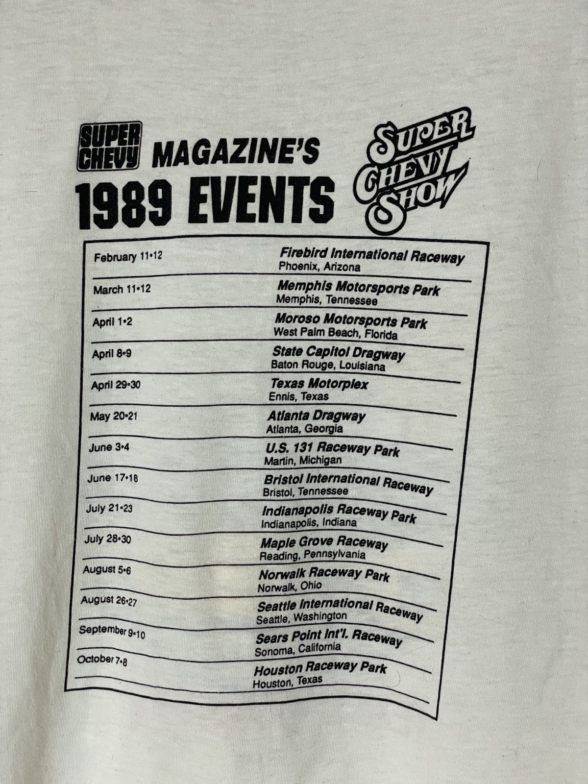 Other Vintage 1989 Super chevy show t shirt USA Size US L / EU 52-54 / 3 - 11 Thumbnail