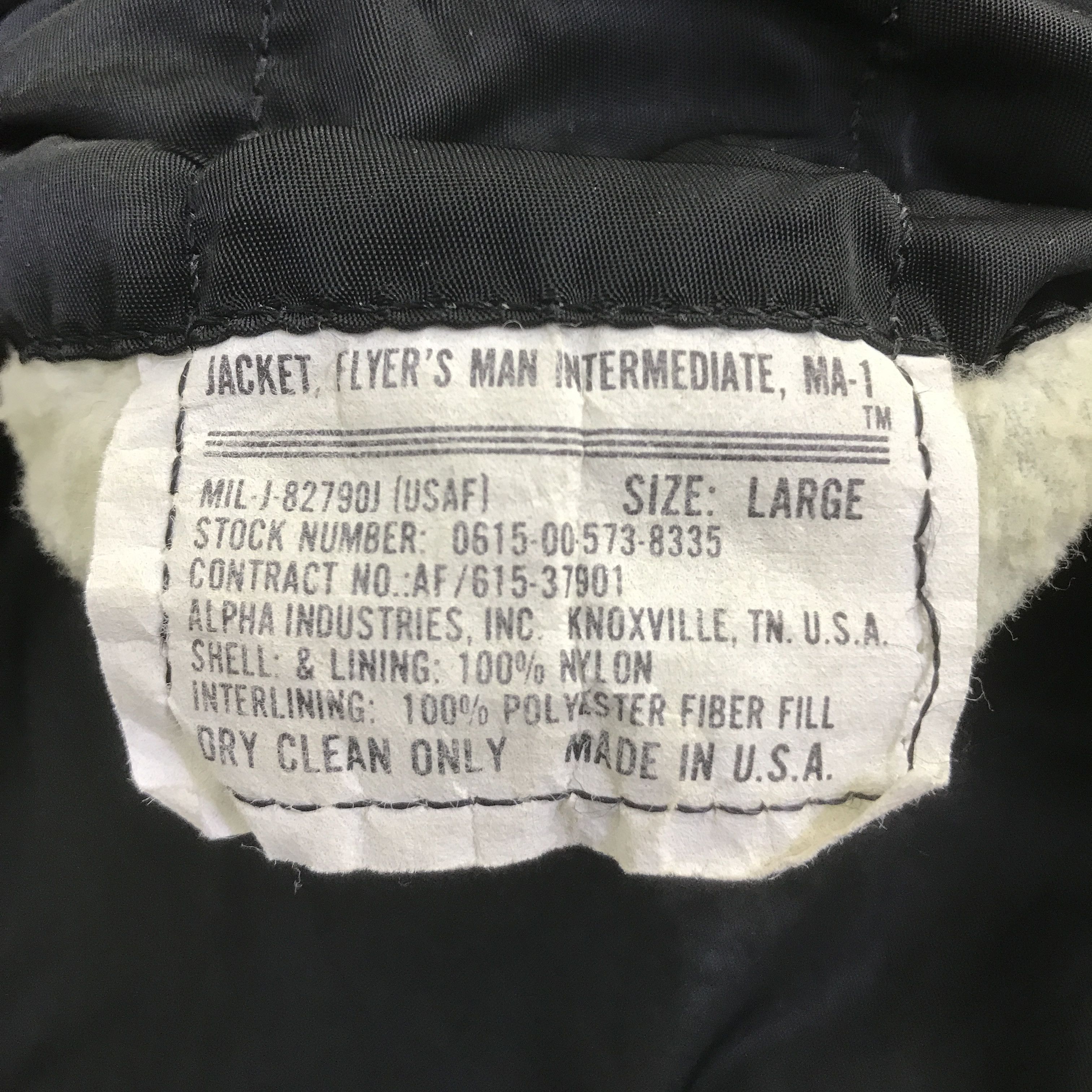 Alpha Industries VTG ALPHA INDUSTRIES BLACK BOMBERS JACKET K131B4 Size US L / EU 52-54 / 3 - 11 Thumbnail