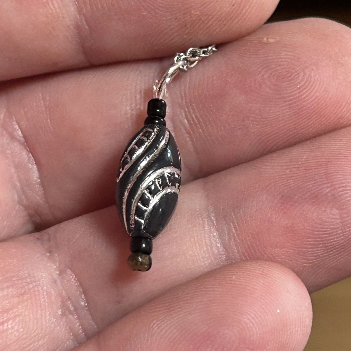 Handmade Handcrafted salvaged vintage ornament necklace Size ONE SIZE - 3 Thumbnail