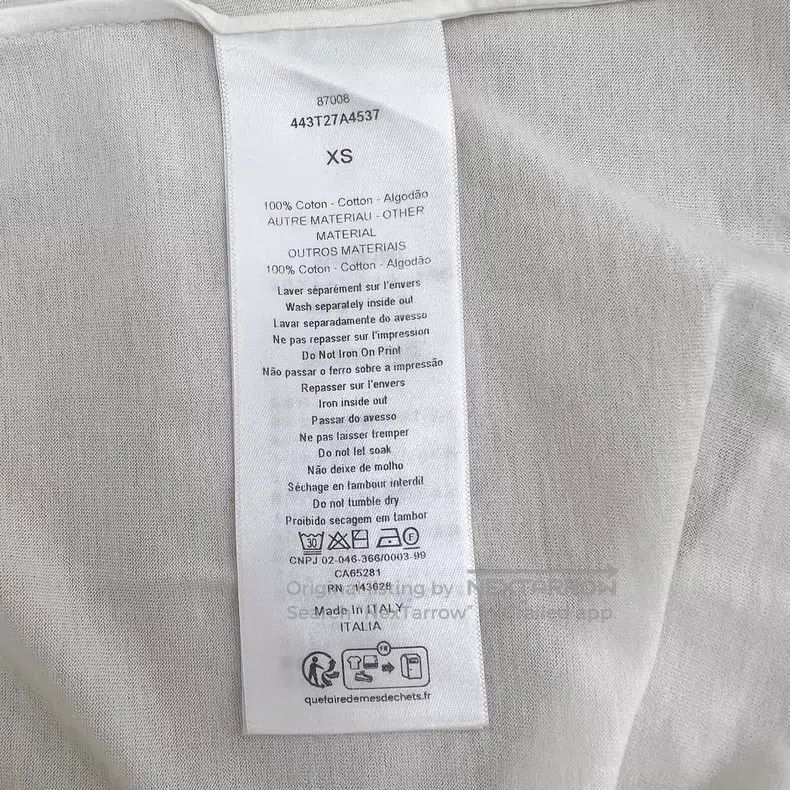 Dior Dior 25 white five-pointed star letter print cotton round- Size XS / US 0-2 / IT 36-38 - 7 Thumbnail