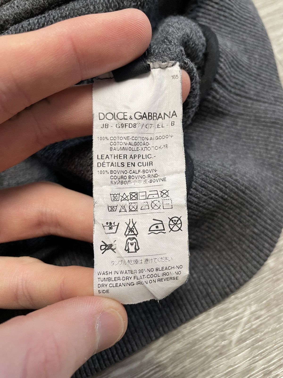 Dolce & Gabbana Dolce Gabbana Embroidered Crown Logo Zip-Up Hoodie Gray Size US L / EU 52-54 / 3 - 11 Thumbnail