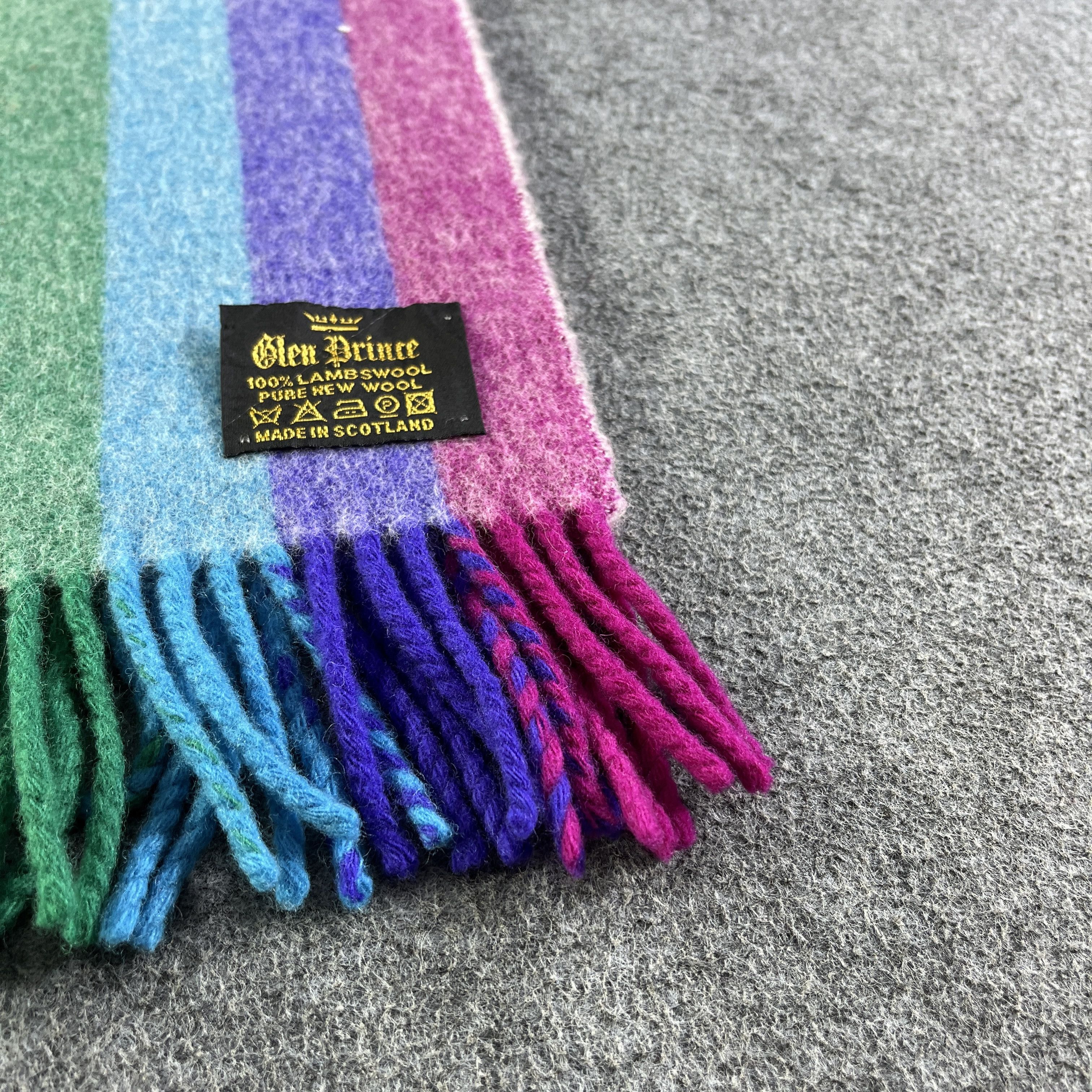 Vintage Glen Prince Rainbow Scarf / Muffler / Neckwear T803 Size ONE SIZE - 8 Thumbnail