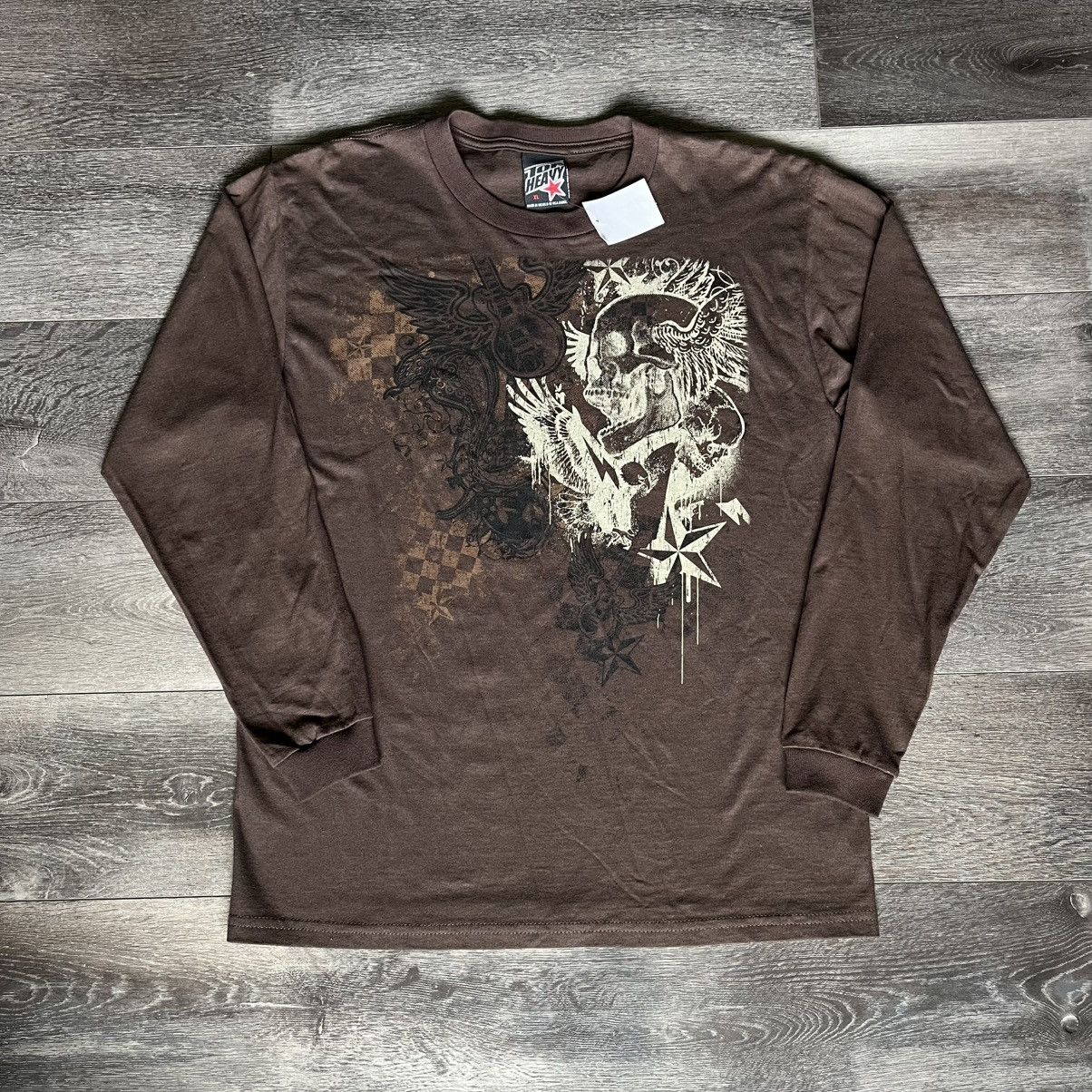 Affliction × Vintage New Vintage 2000s Top Heavy Affliction Skull Longsleeve Tee Size US L / EU 52-54 / 3 - 1 Thumbnail