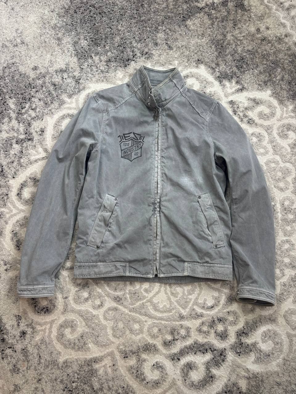 Diesel Diesel Distressed Grey Moto Jacket Size M Size US M / EU 48-50 / 2 - 18 Thumbnail
