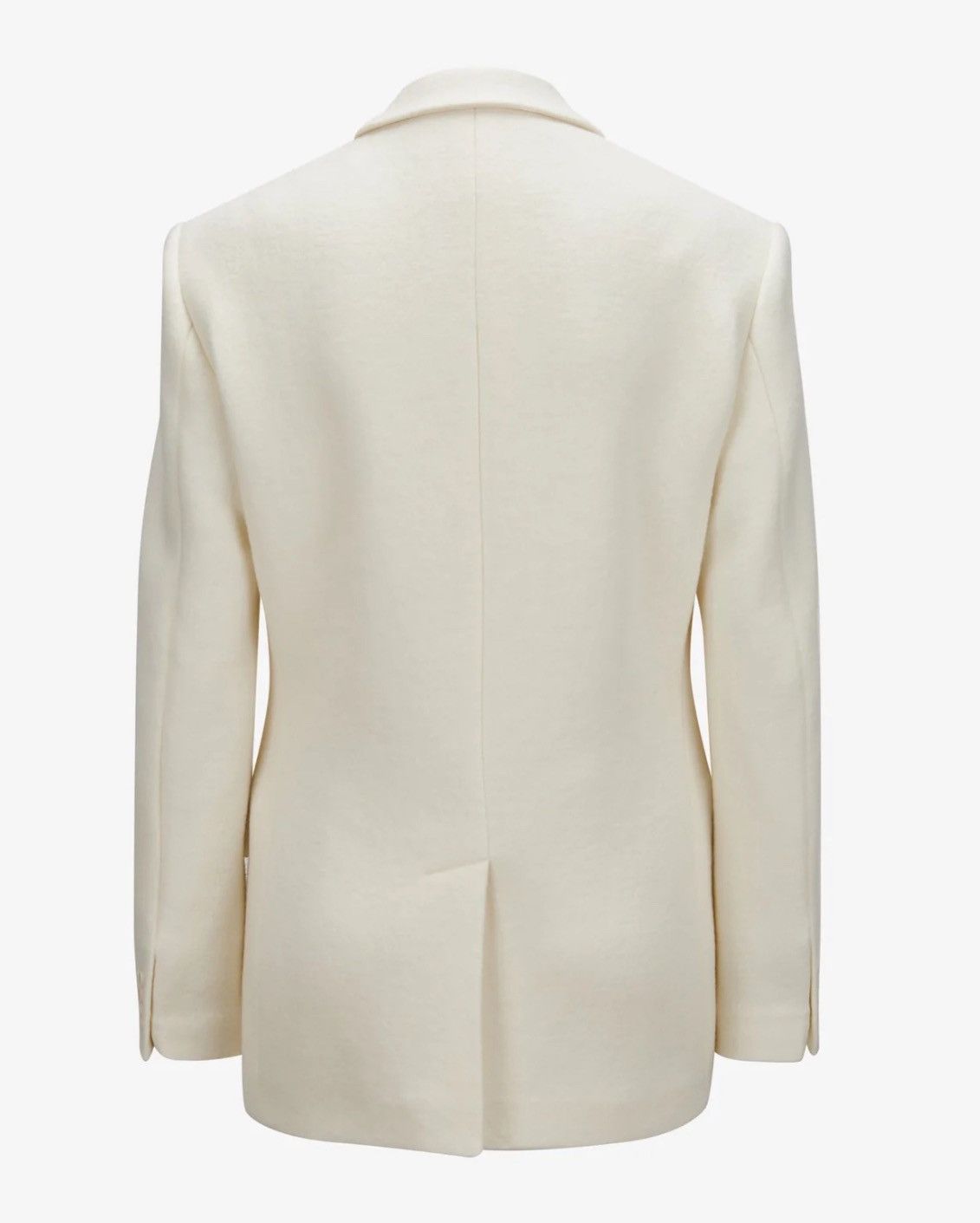 Designer Viky Rader Cream Wool Blazer Size M / US 6-8 / IT 42-44 - 2 Thumbnail