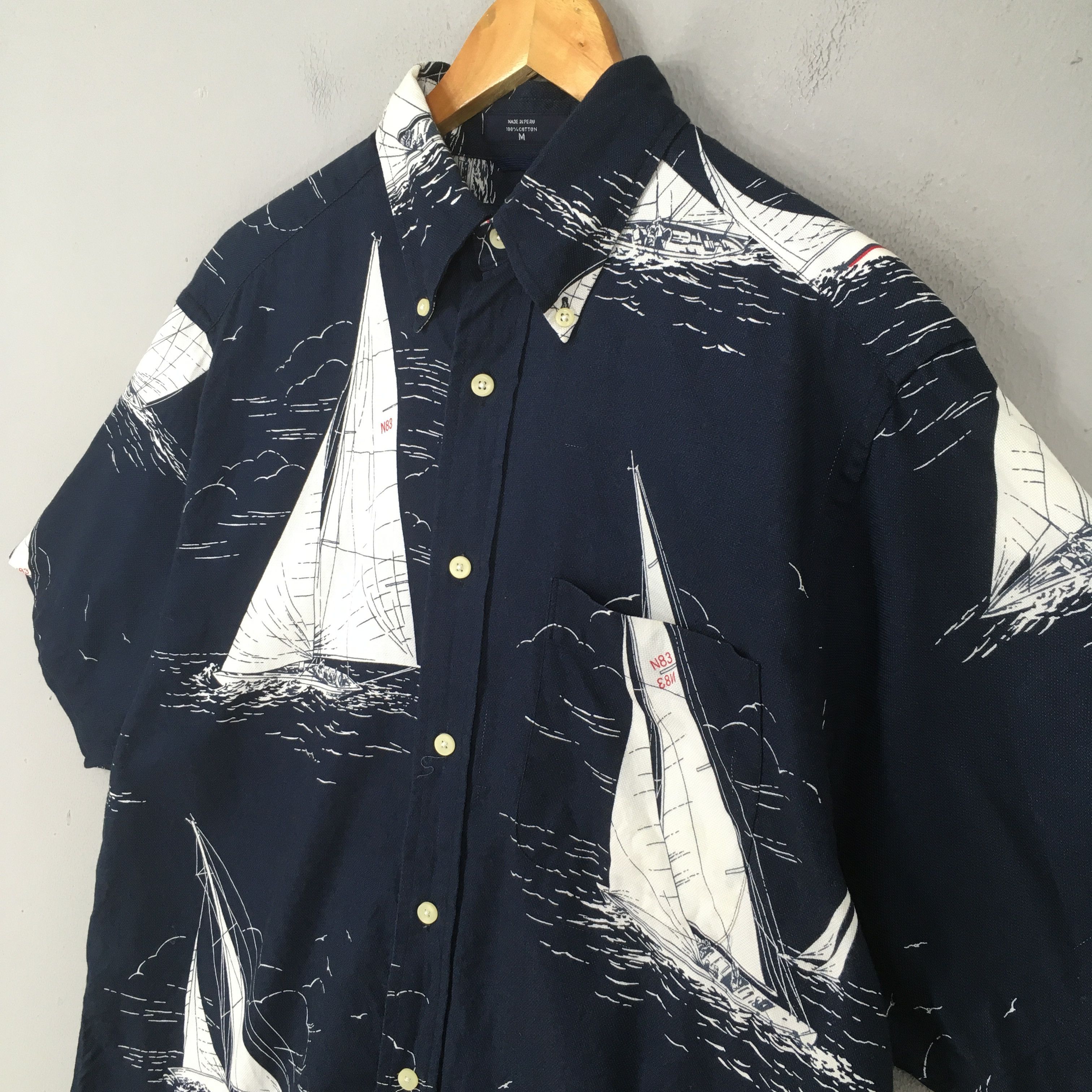 Nautica Vintage 90s Nautica Sailing Gear Shirt Medium Size US M / EU 48-50 / 2 - 3 Thumbnail