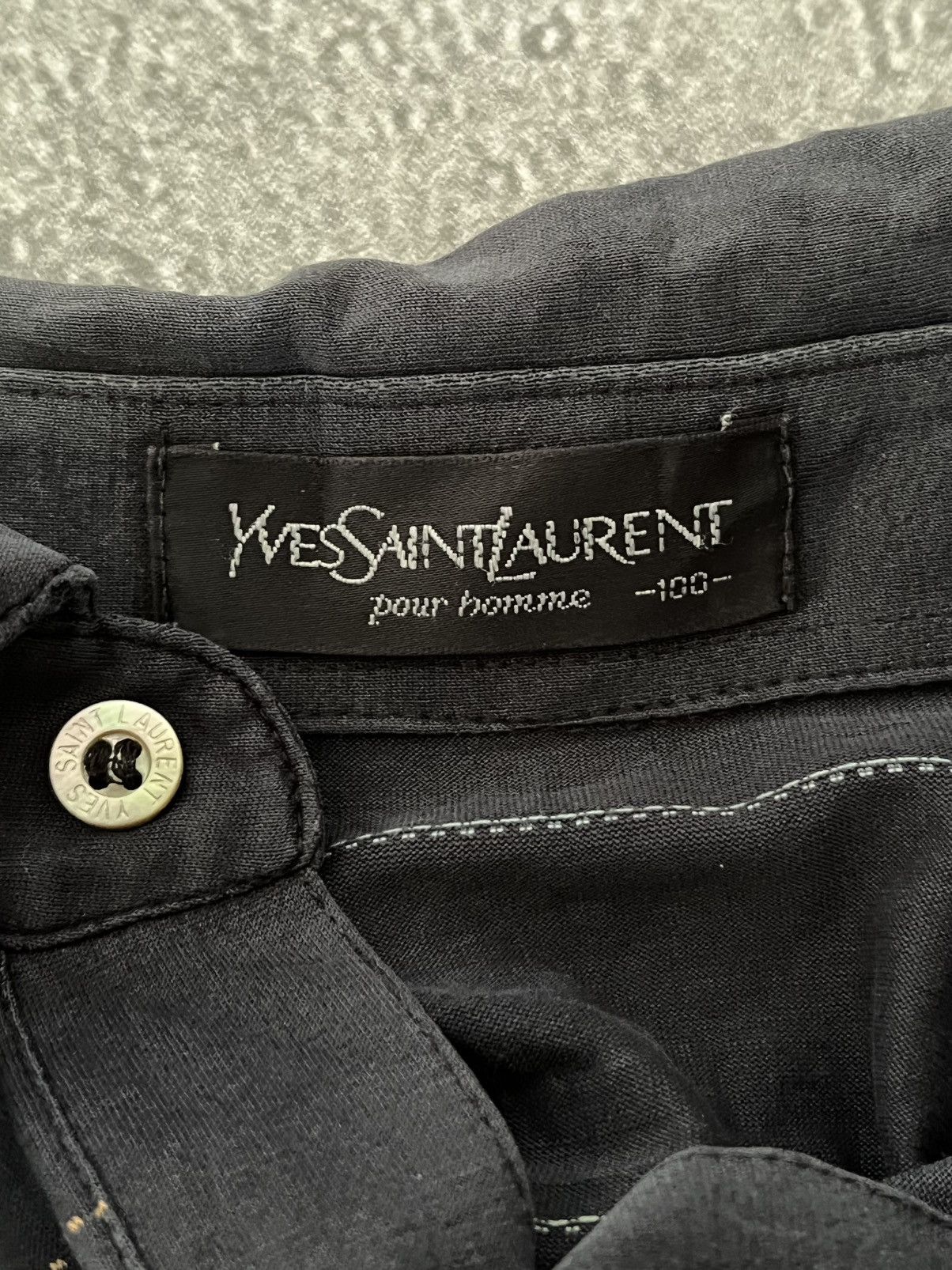 Yves Saint Laurent Vintage Yves Saint Lauren Pour Homme Polo t-shirt Size US L / EU 52-54 / 3 - 4 Thumbnail