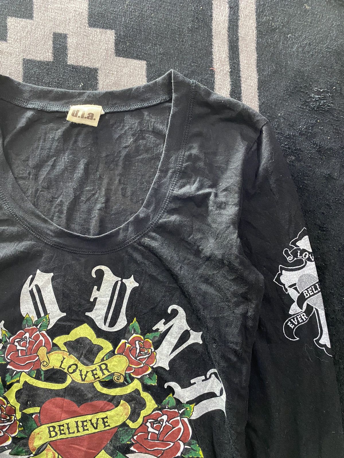 Hysteric Glamour × If Six Was Nine × Le Grande Bleu (L.G.B.) 2000s d.i.a. Cross skull rose longsleeve tshirt Size US M / EU 48-50 / 2 - 3 Thumbnail