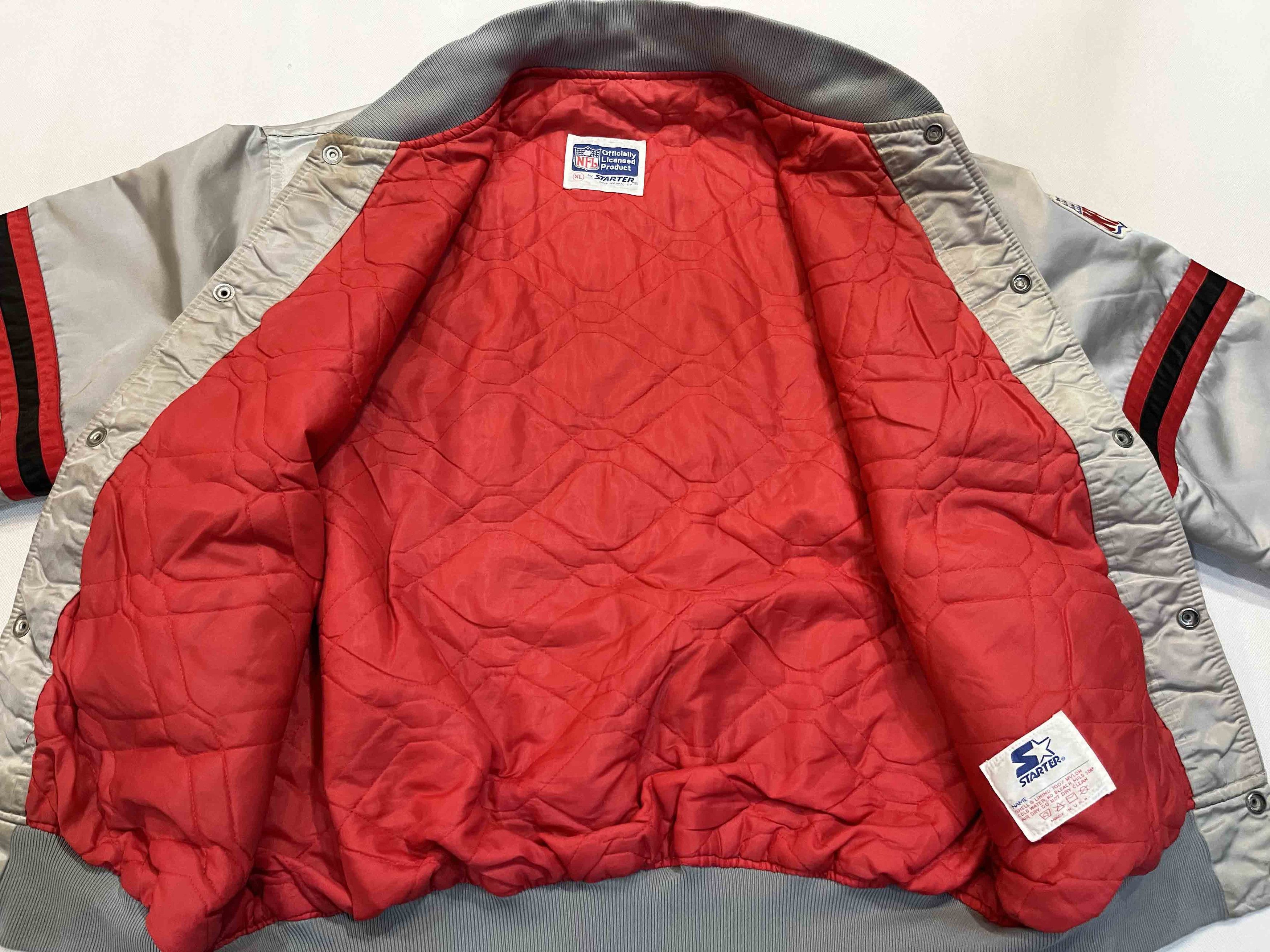 NFL × Starter × Vintage Vintage Starter NFL Atlanta Falcons Satin Bomber Jacket Size US XL / EU 56 / 4 - 6 Thumbnail