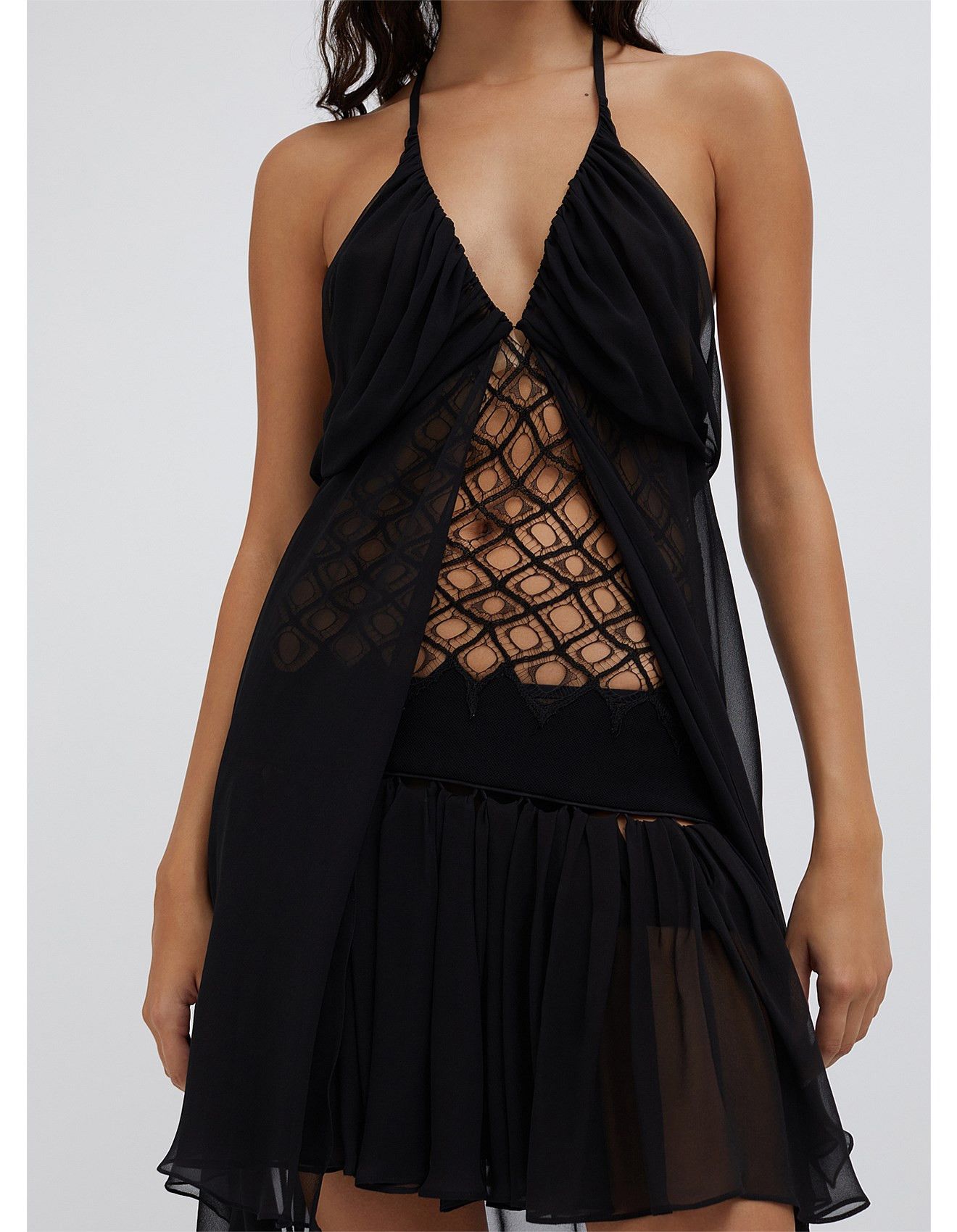 Christopher Esber Fluted Silk Chemise Mini Dress Size M / US 6-8 / IT 42-44 - 4 Thumbnail