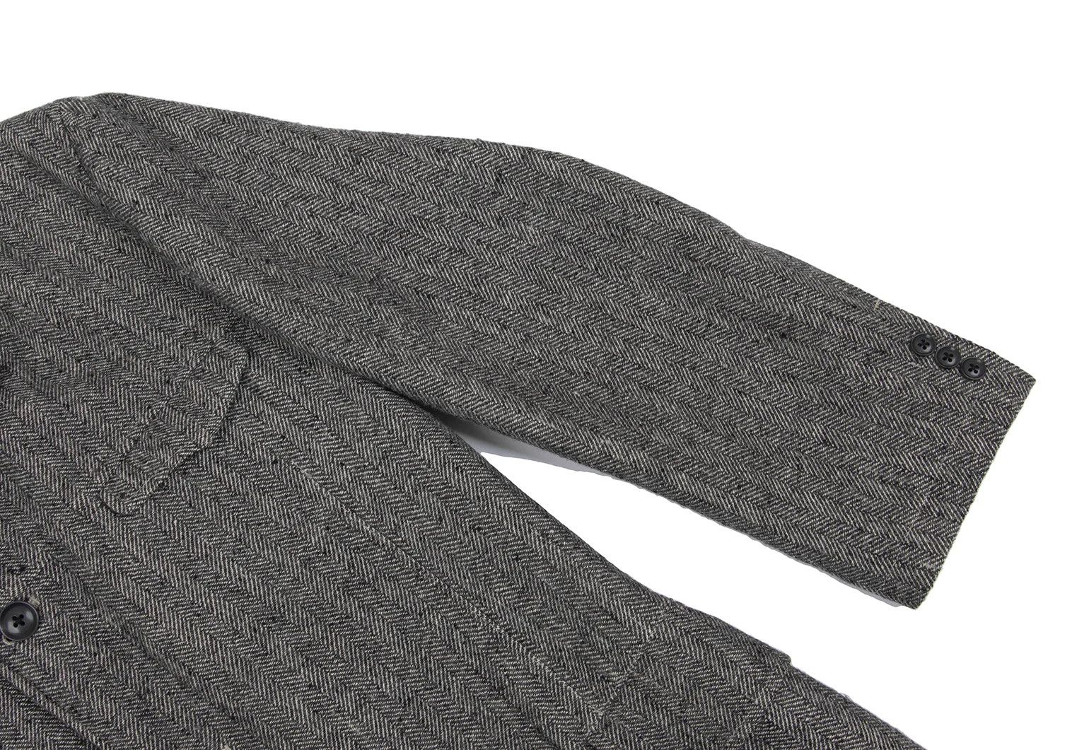 Yohji Yamamoto Yohji Yamamoto Wool Linen Herringbone Jacket Size US L / EU 52-54 / 3 - 6 Thumbnail