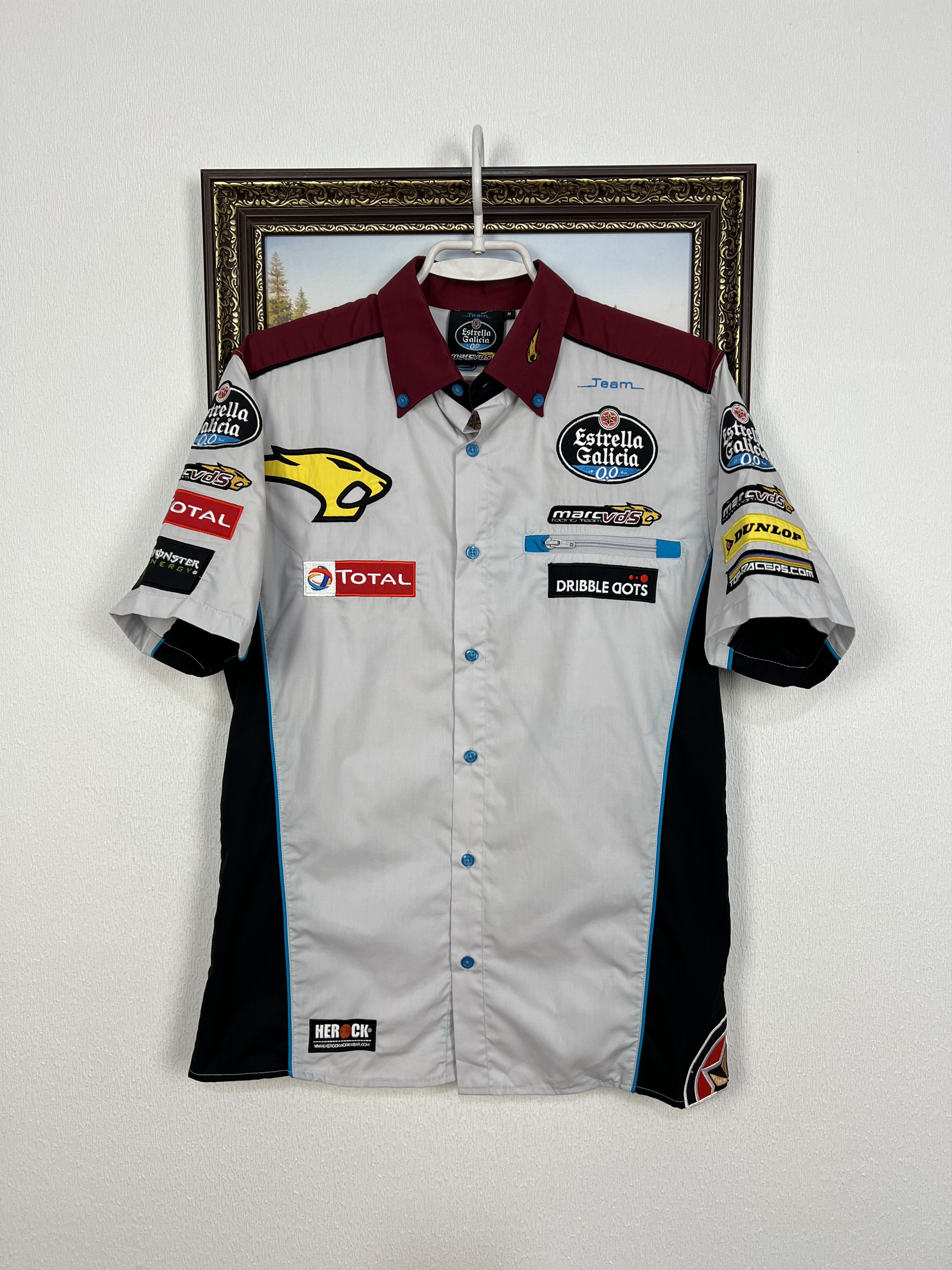 NASCAR Official Marc Vds Moto Racing Team Mens Shirt Polo NASCAR Size US M / EU 48-50 / 2 - 1 Thumbnail