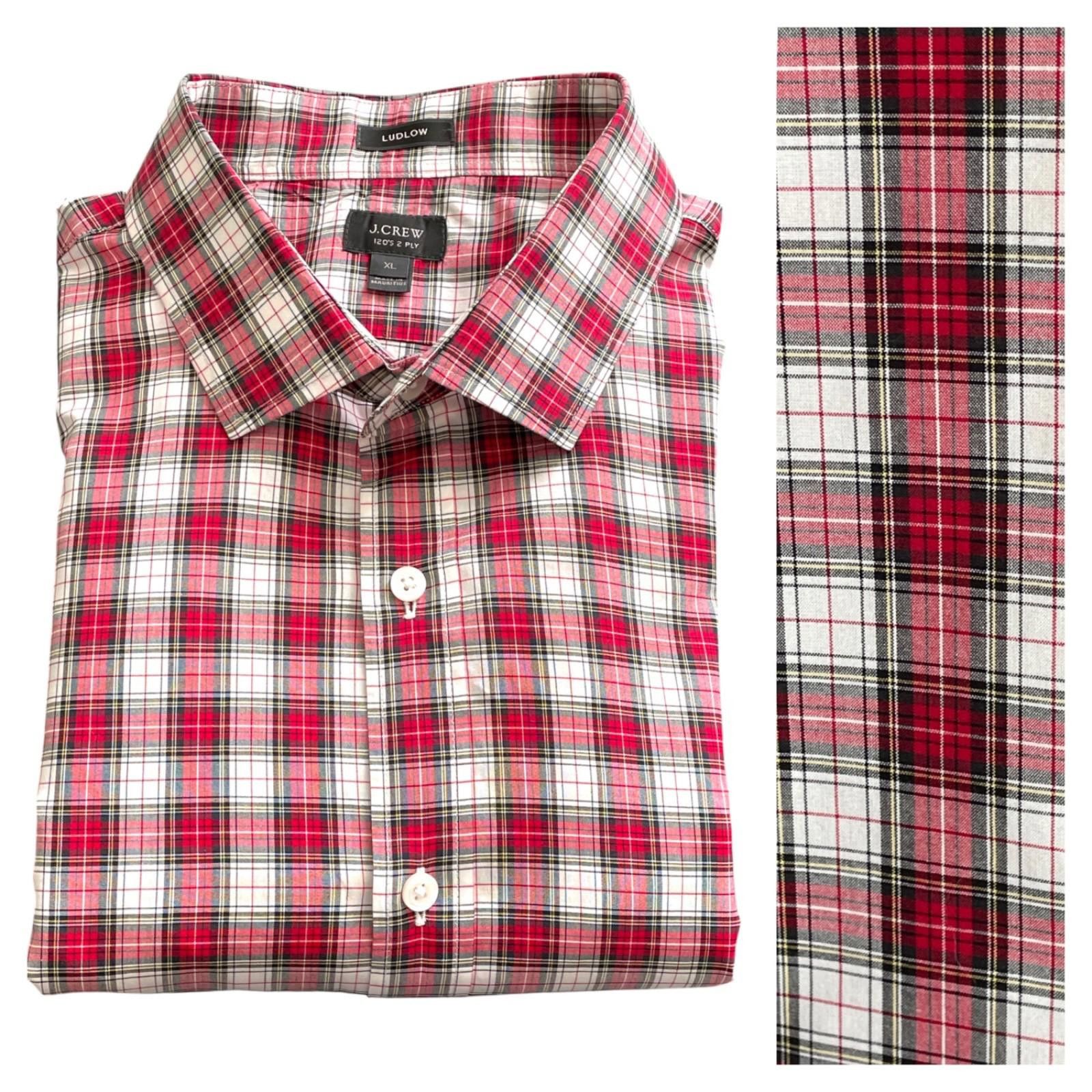 J.Crew J Crew Ludlow XL Red Plaid Button Down Shirt Mens LS Size US XL / EU 56 / 4 - 1 Thumbnail