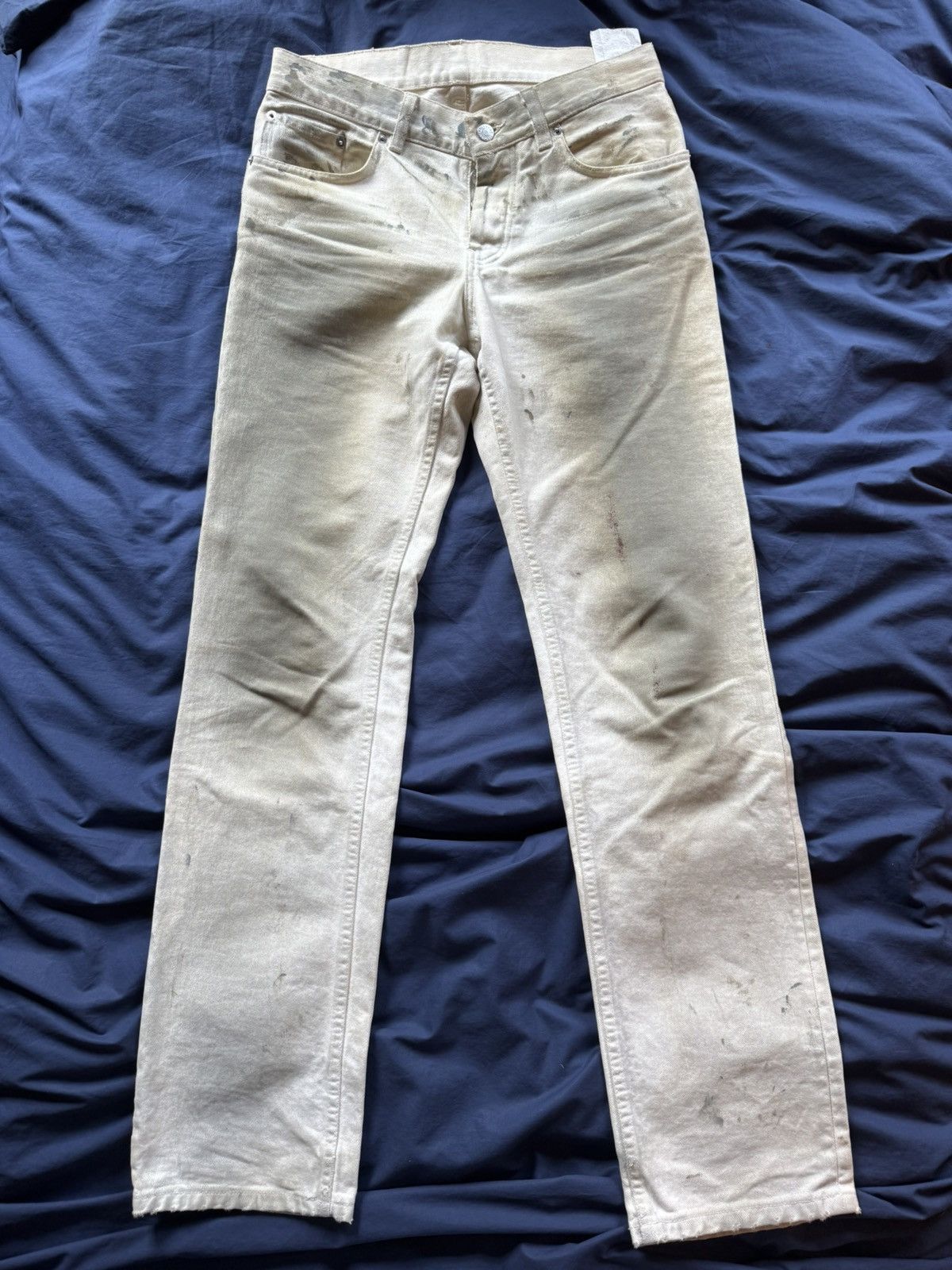 Helmut Lang Helmut Lang SS03 painter dirty wash denim Size US 29 - 1 Thumbnail
