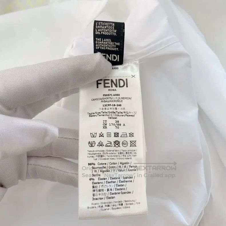 Fendi Fendi Logo Embroidered Shirt Size XS / US 0-2 / IT 36-38 - 8 Thumbnail