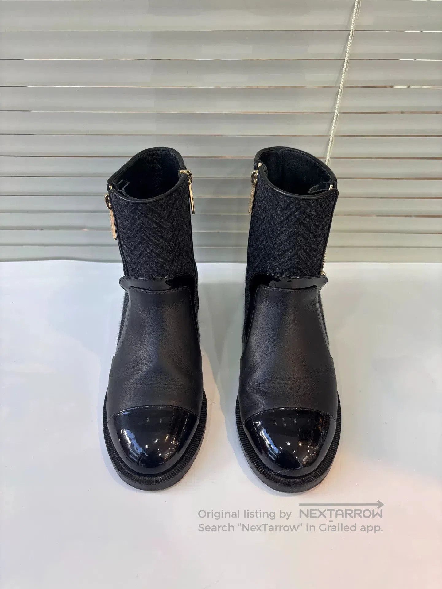 Chanel Chanel Black Spliced Short Boots. Size US 6 / IT 36 - 3 Thumbnail