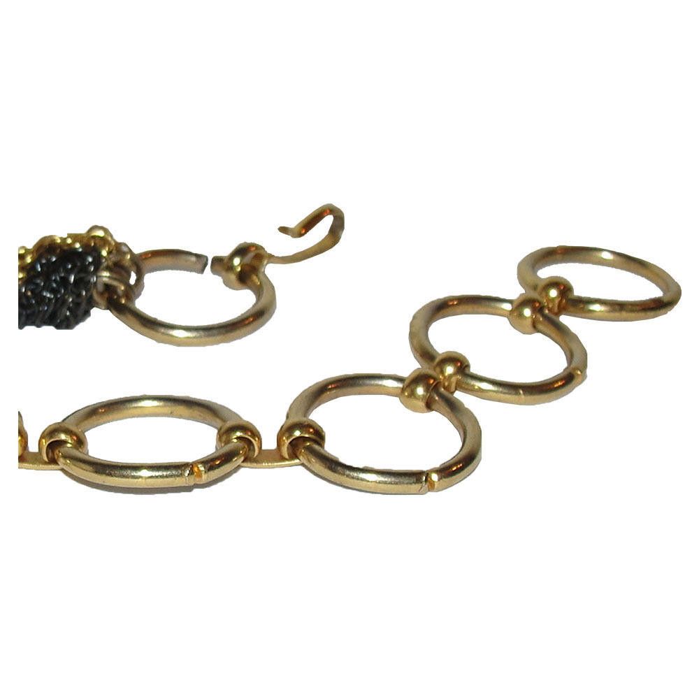 Yves Saint Laurent Yves Saint Laurent Black and Gold Woven Rope Necklace Size ONE SIZE - 6 Thumbnail