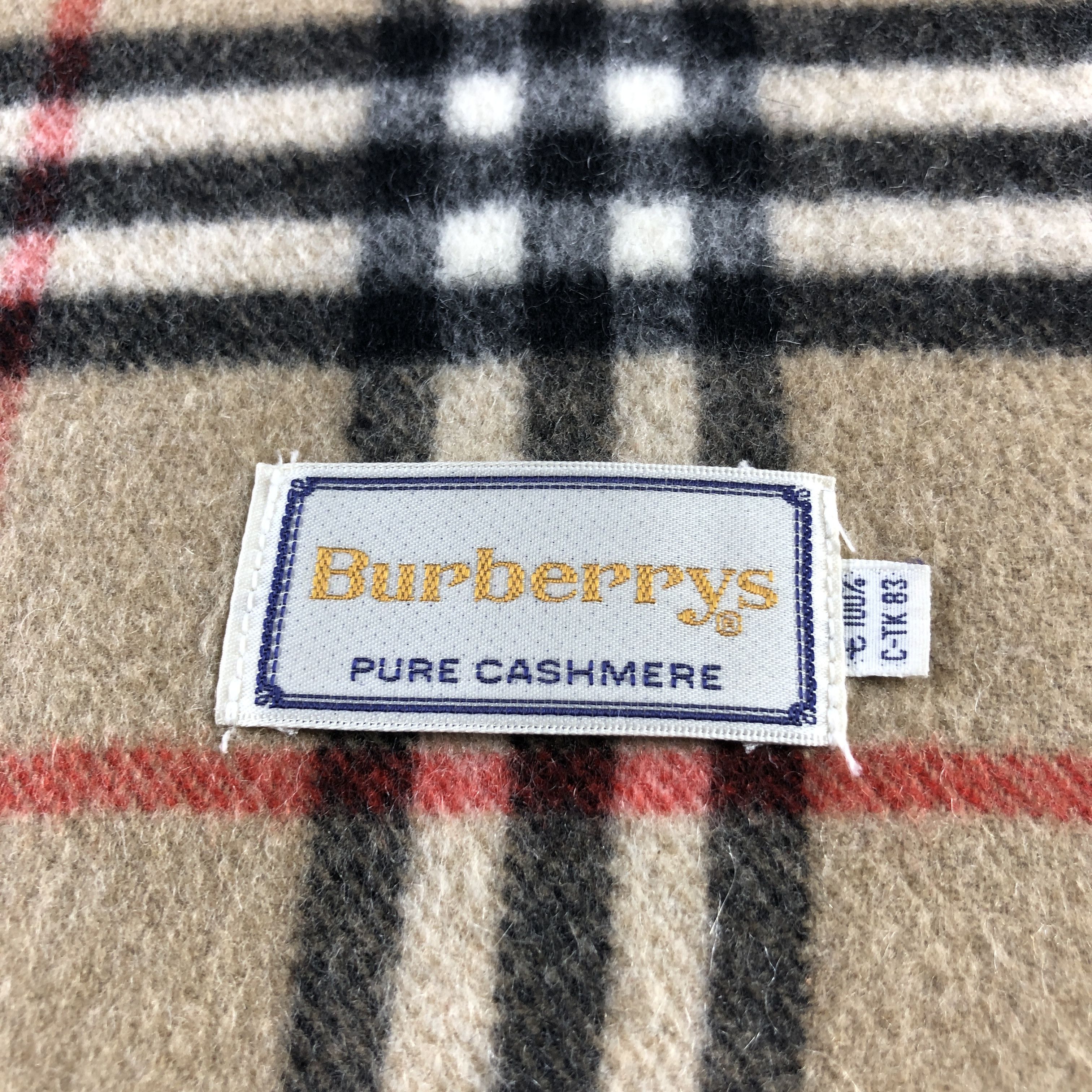 Burberry Burberry Tan Nova Check Cashmere Scarf Muffler V2883 Size ONE SIZE - 4 Thumbnail