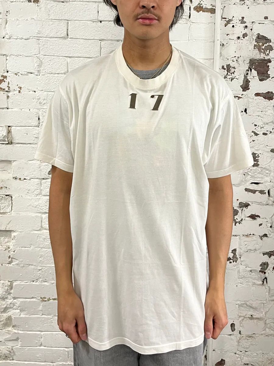 Givenchy SS2014 Givenchy Silver 17 White T-Shirt by Riccardo Tisci Size US L / EU 52-54 / 3 - 2 Thumbnail