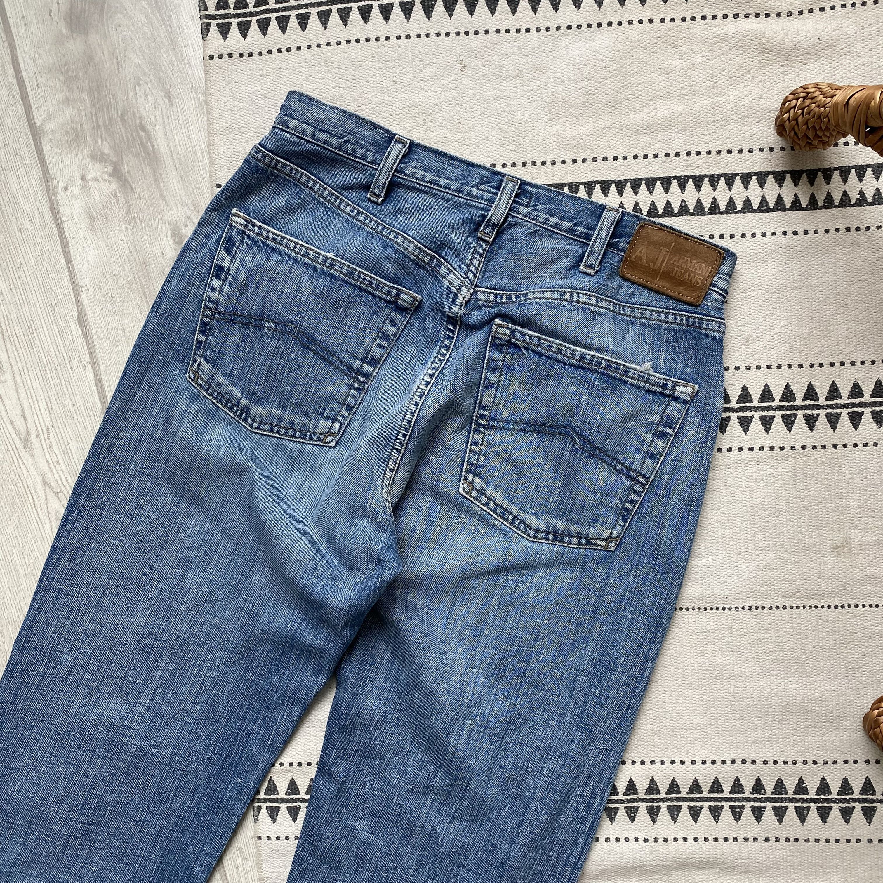 Armani Vintage 90s Armani Jeans Distrssed Luxury Denim pants Size US 30 / EU 46 - 10 Thumbnail