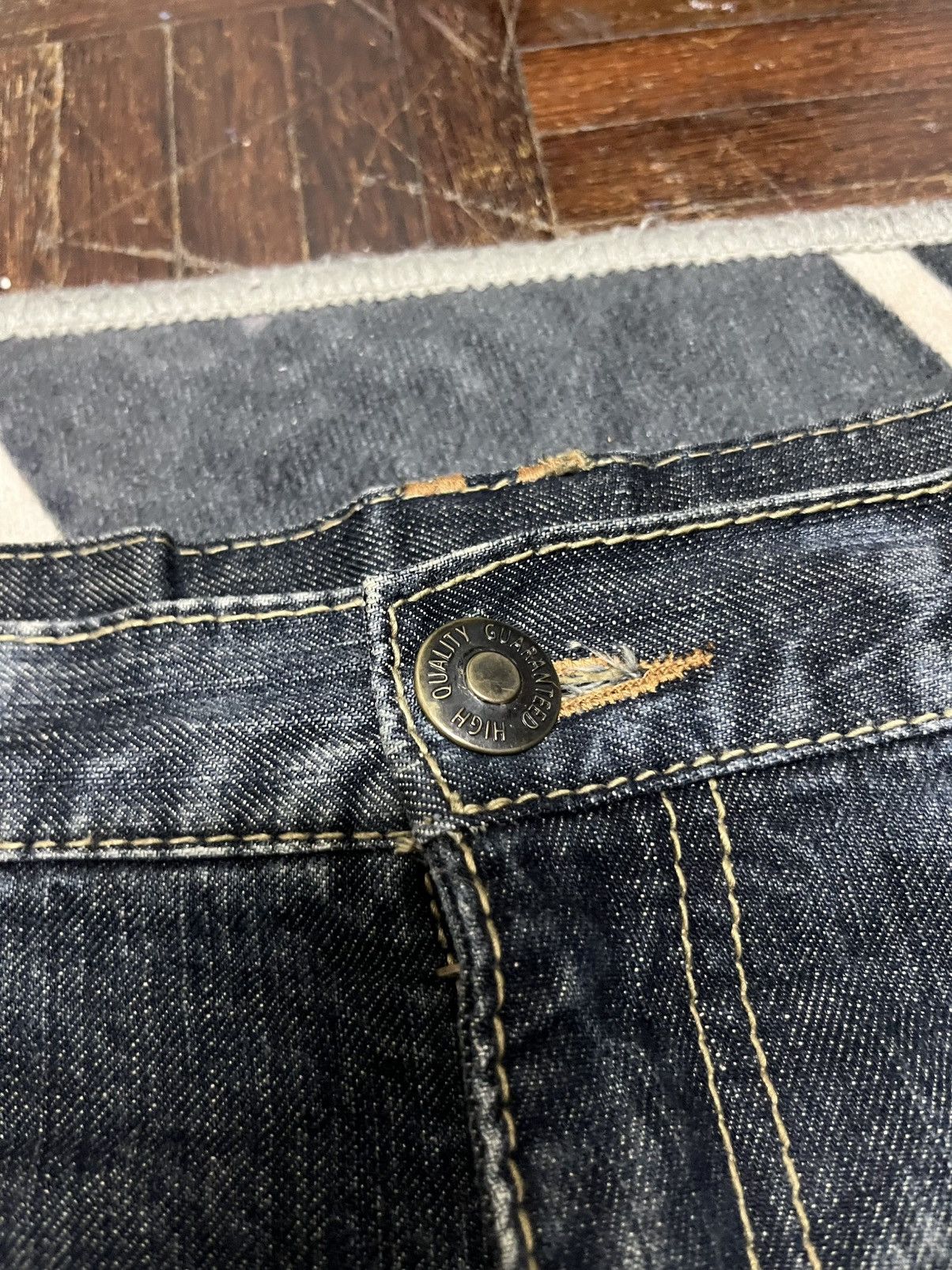 Tornado Mart 💥Japanese Brand BACK RUSH Mini Flare Jeans Size US 33 - 15 Thumbnail