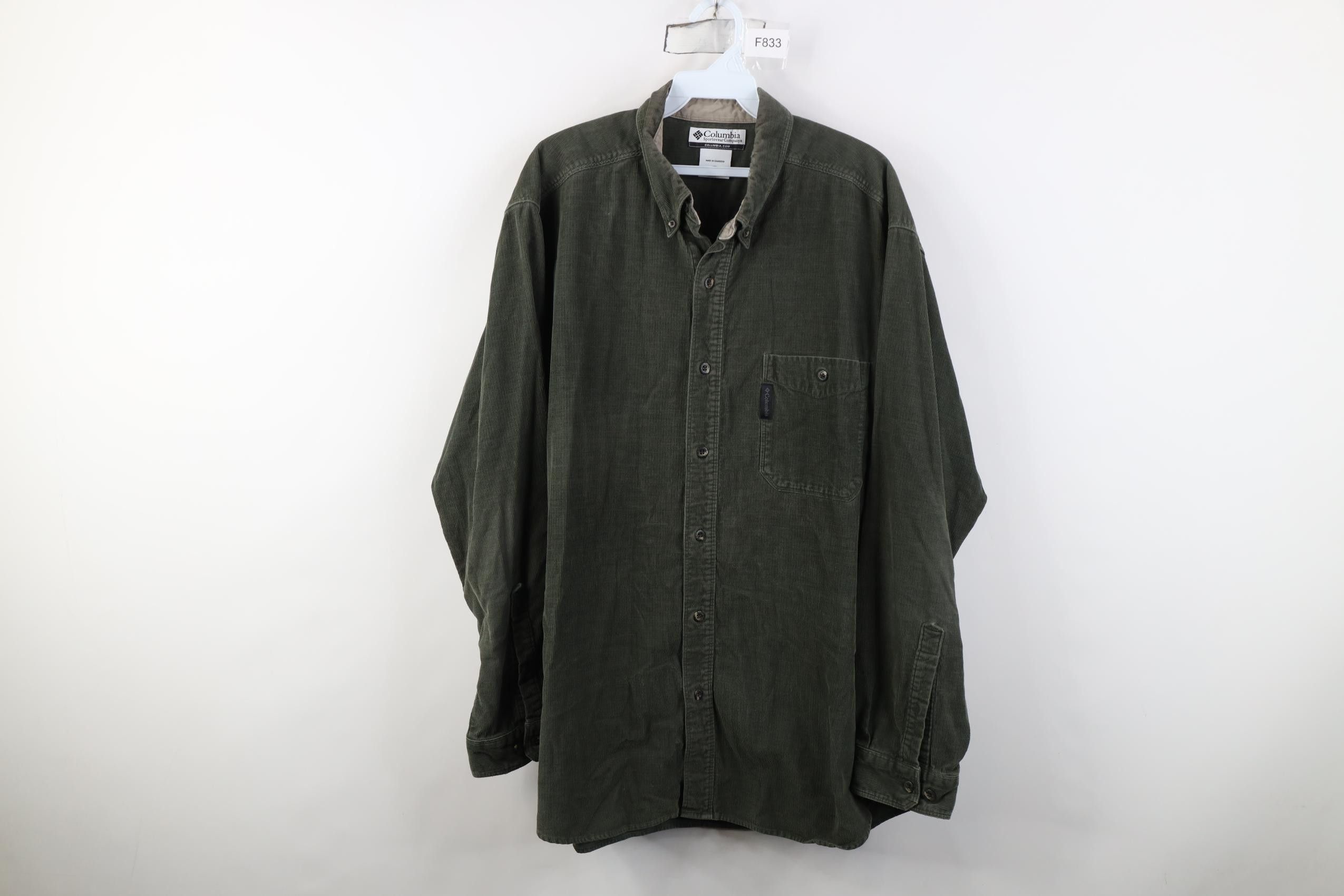 Columbia Vintage 90s Y2K Columbia Corduroy Collared Button Down Shirt Size US XL / EU 56 / 4 - 1 Thumbnail
