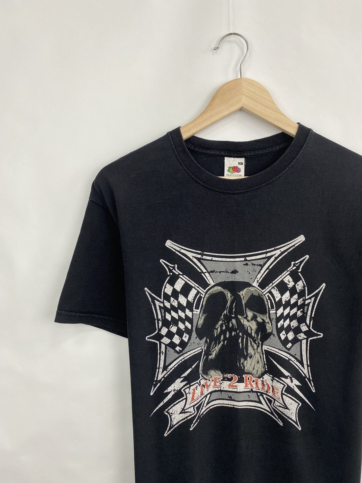 Harley Davidson 💀 Vintage 90s Live 2 Ride Choppers West Coast 3d Emblem Size US M / EU 48-50 / 2 - 2 Thumbnail