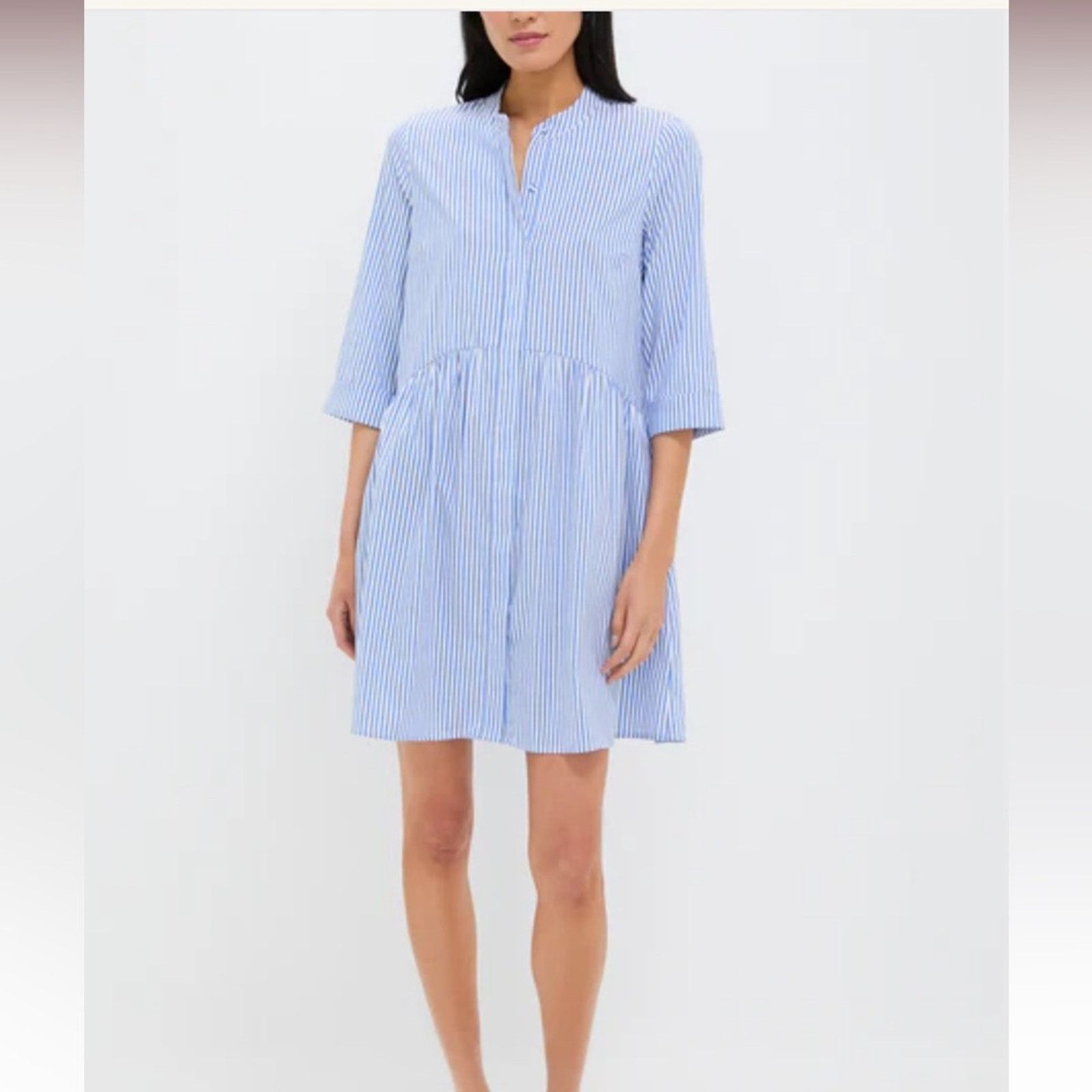 & Other Stories Tuckernuck Blue and White Striped Royal Shirtdress Size S / US 4 / IT 40 - 1 Thumbnail