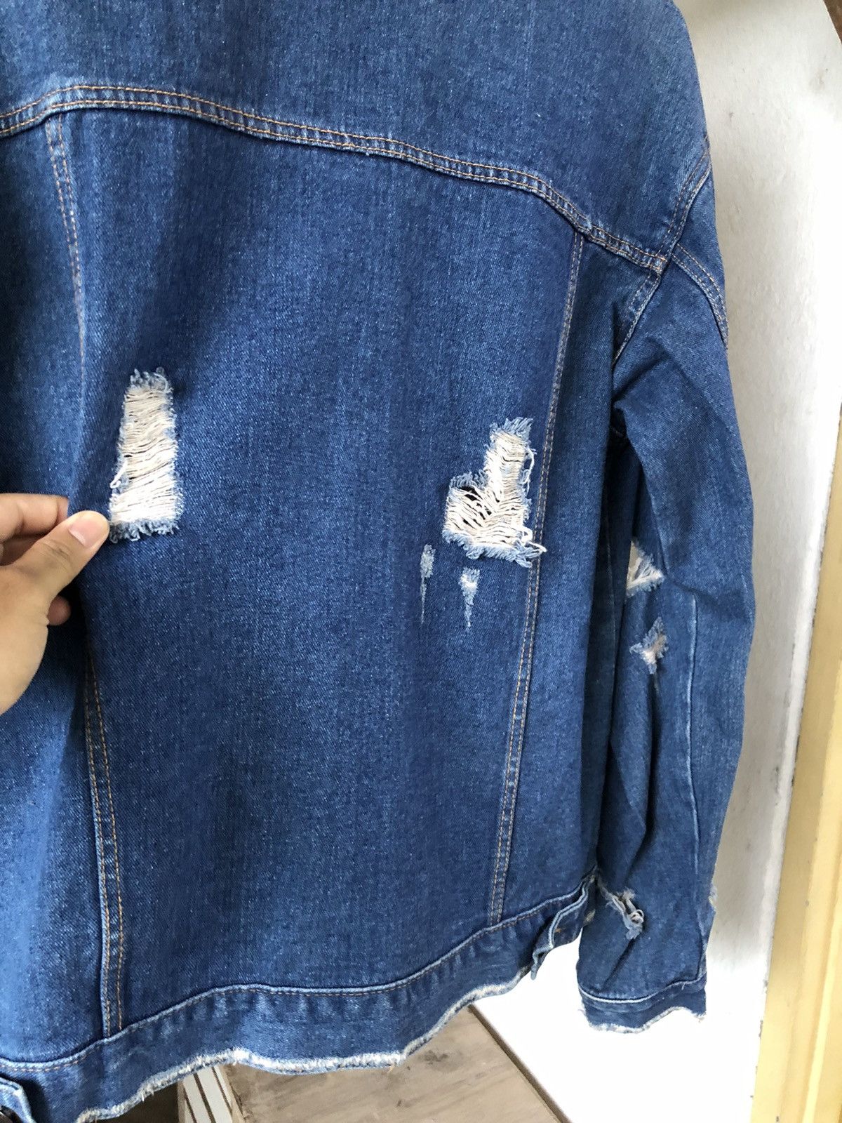 Seditionaries Korean Brans Vincent Punk Distressed Denim Trucker Jacket Size US L / EU 52-54 / 3 - 16 Thumbnail