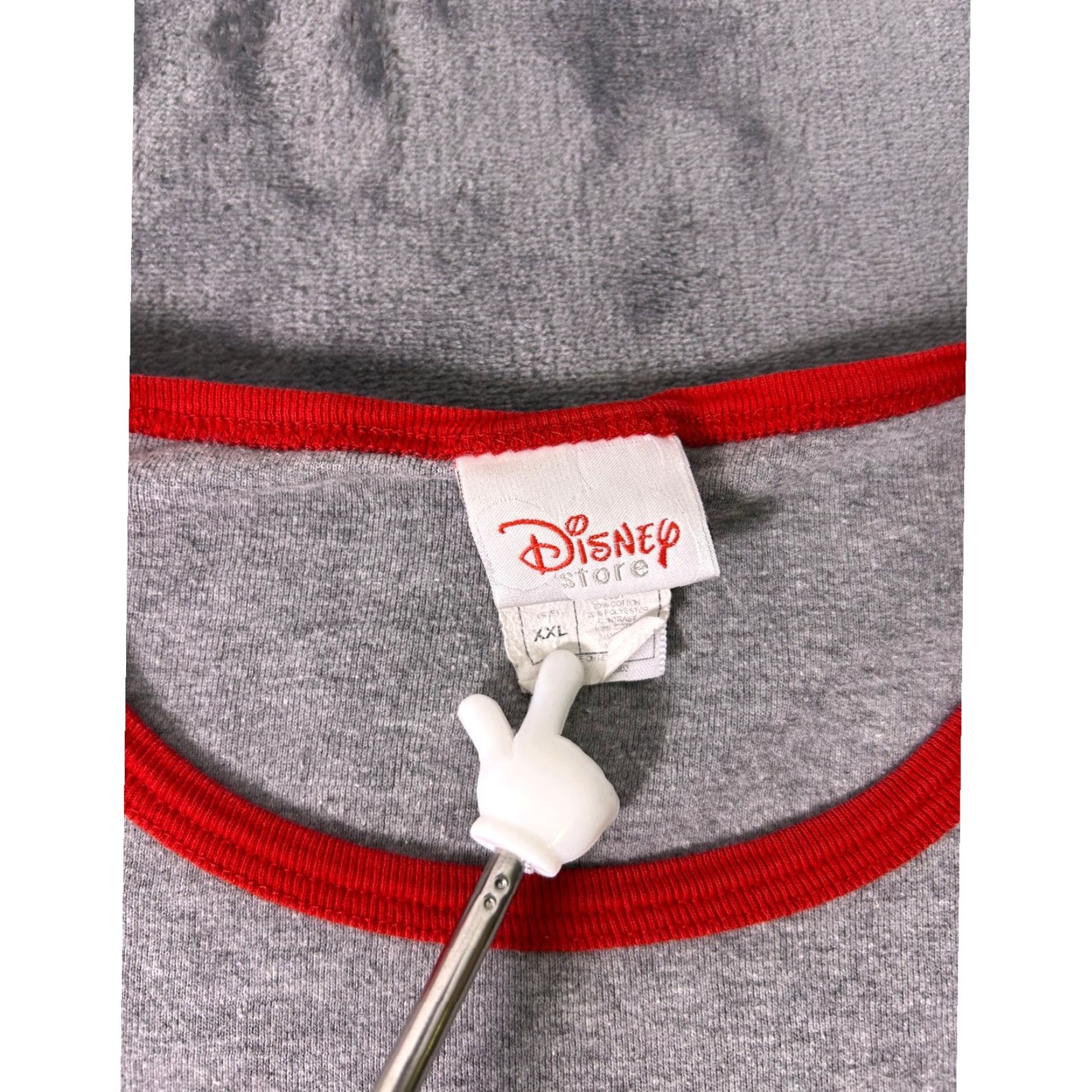 Disney Disney Store Mickey Mouse T-Shirt Gray Red Ringer Tee Women's 2XL Crew Neck Short Sleeve Vintage Disney Theme Size XXL / US 16-18 / IT 52-54 - 4 Thumbnail